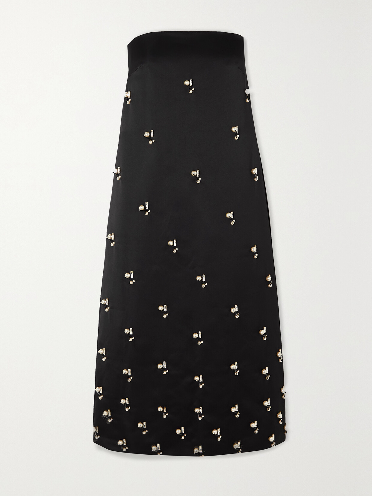 Emilia Wickstead Doppio Strapless Embellished Duchesse-satin Midi Dress