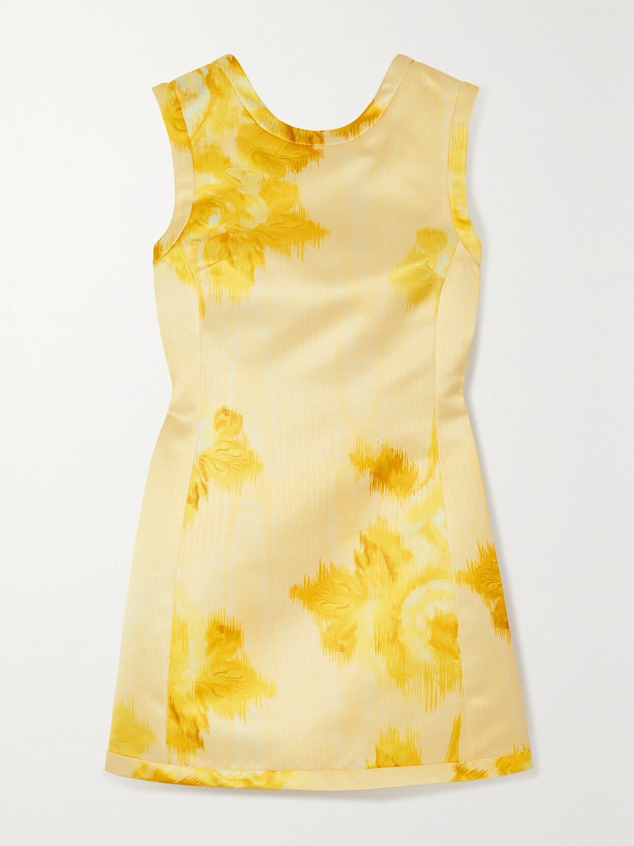 Emilia Wickstead - Emmy Floral-print Duchesse-satin Mini Dress - Yellow