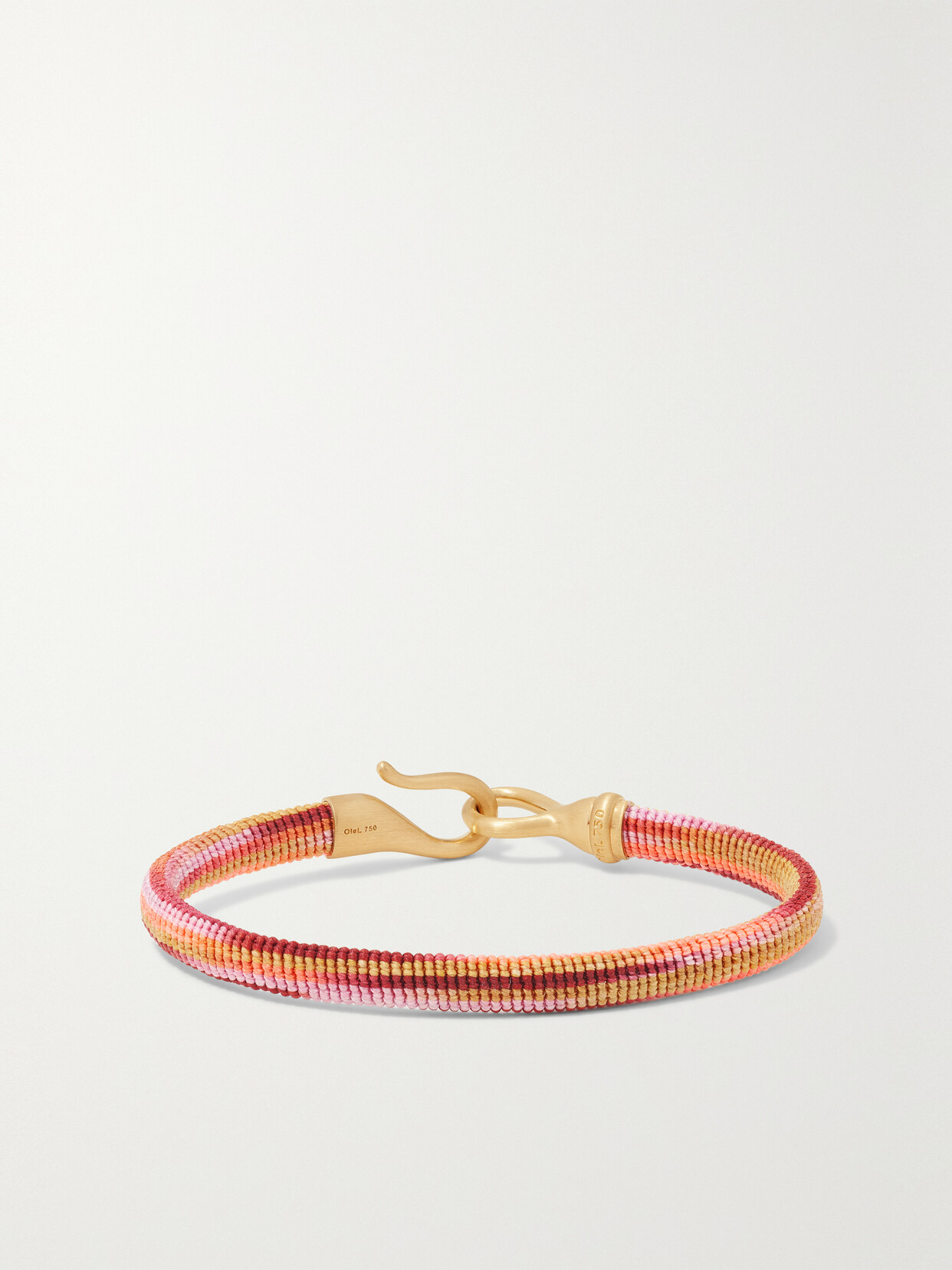 OLE LYNGGAARD COPENHAGEN - Life 18-karat Gold And Rope Bracelet - Red