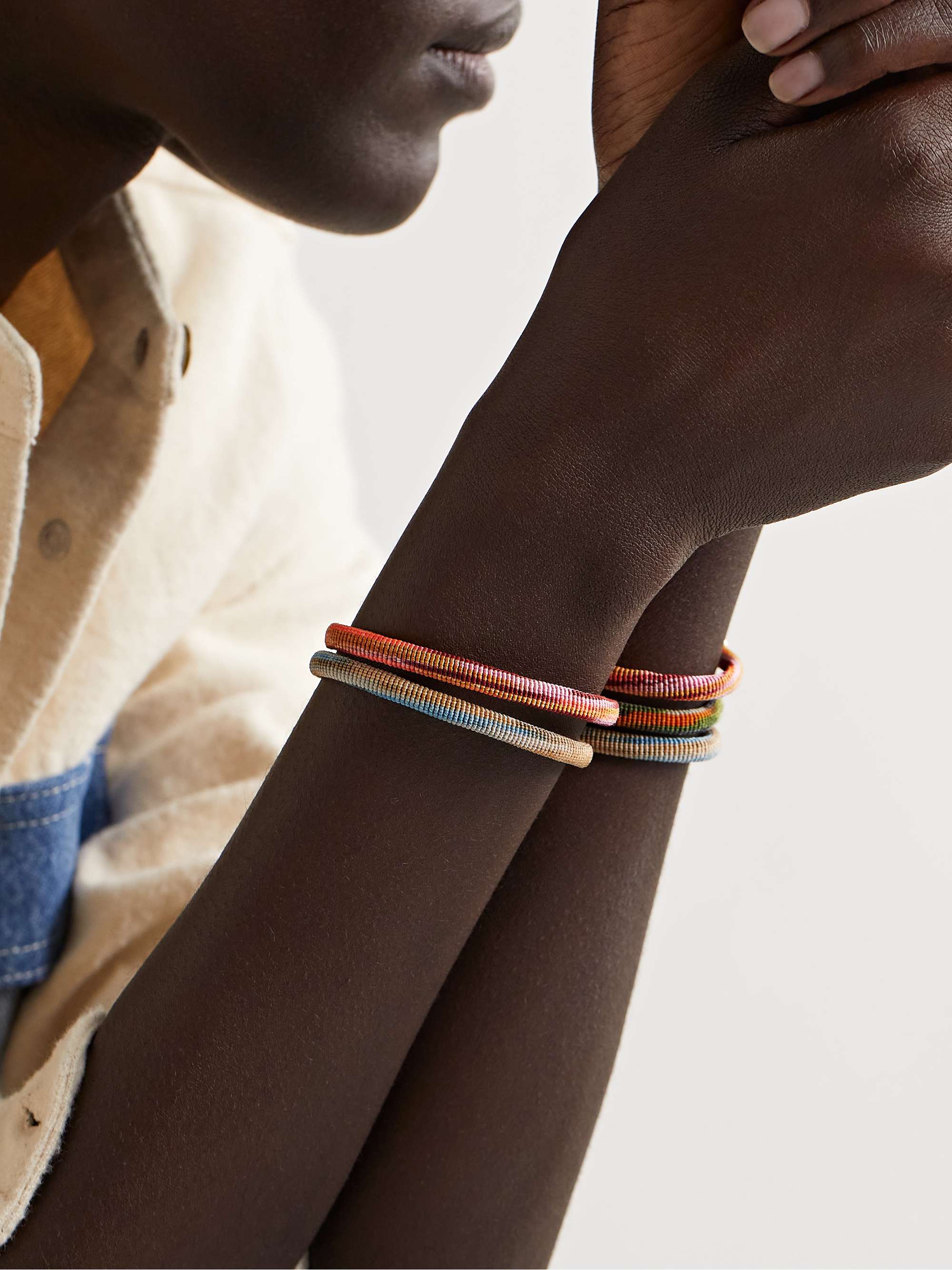 OLE LYNGGAARD COPENHAGEN Life 18-karat gold and rope bracelet