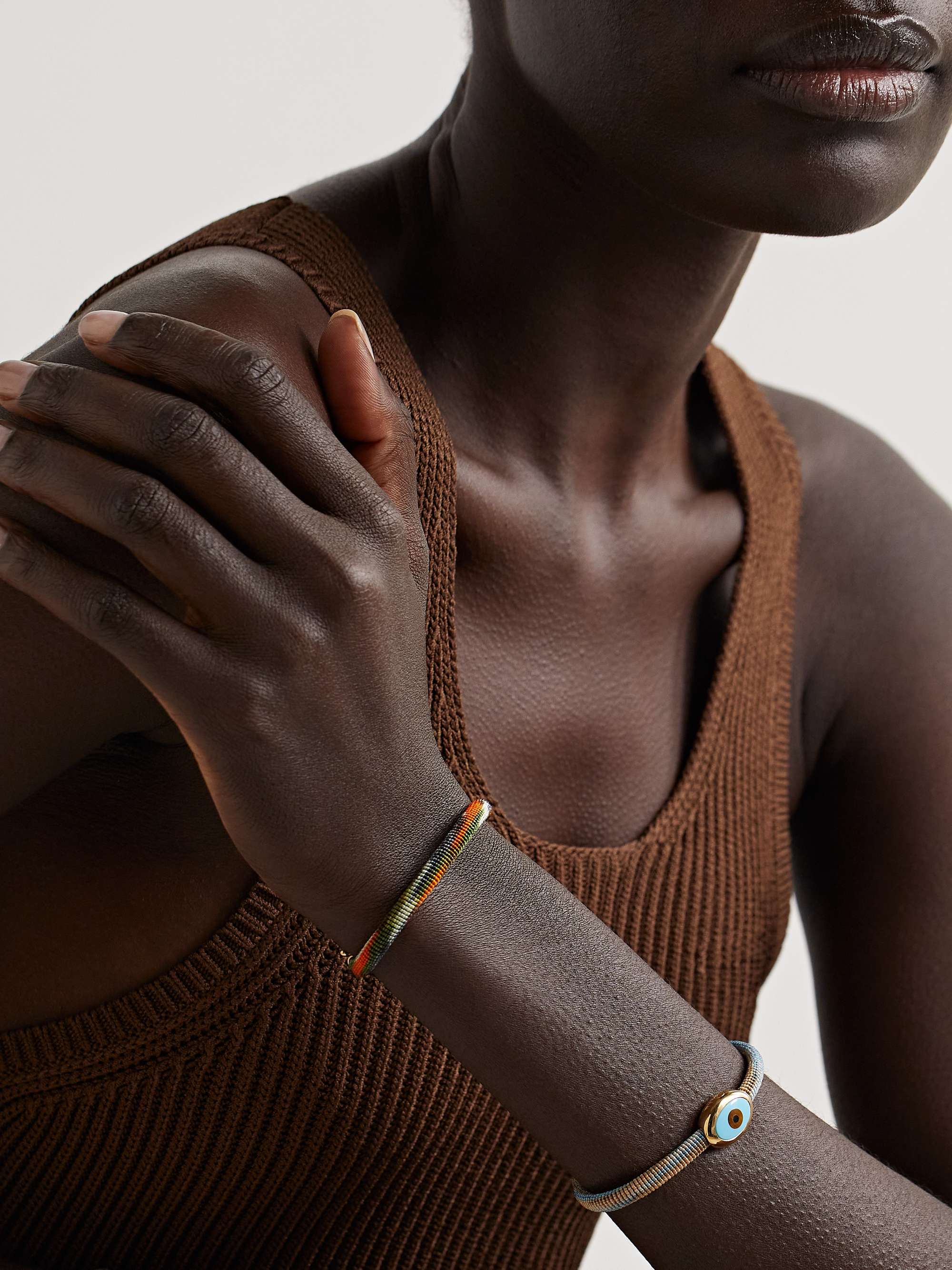 OLE LYNGGAARD COPENHAGEN Life 18-karat gold and rope bracelet