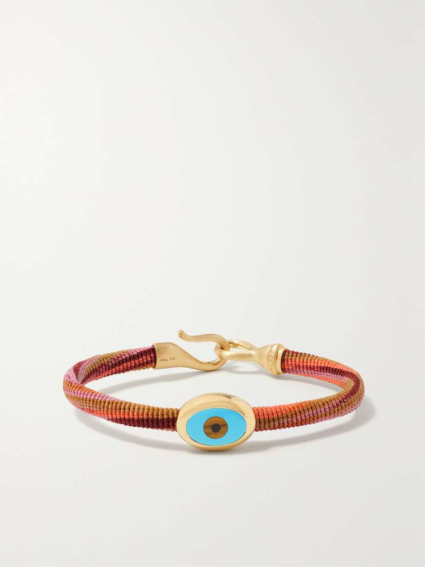 OLE LYNGGAARD COPENHAGEN Life 18-karat Gold, Turquoise And Enamel Bracelet