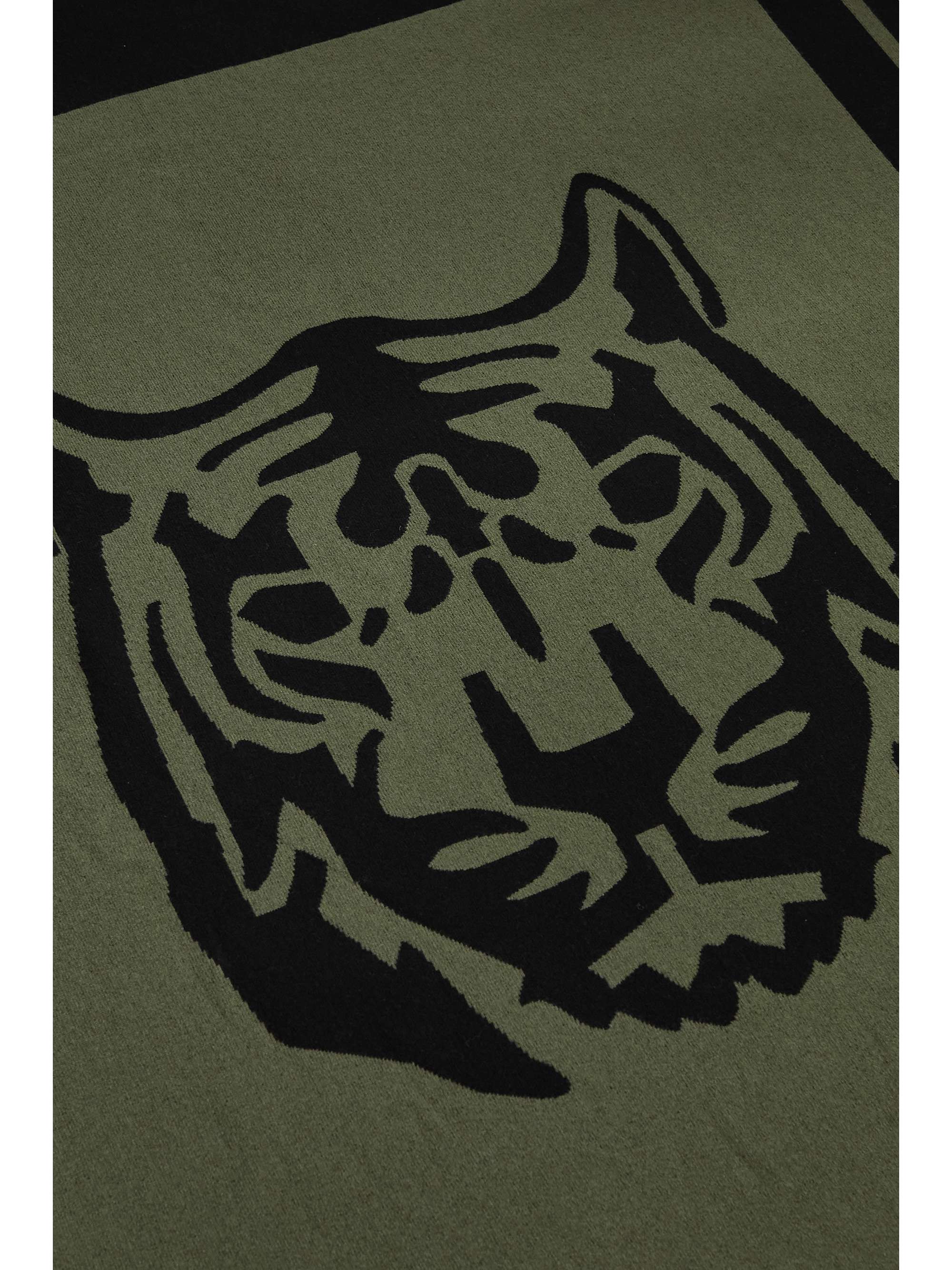 DIANE KORDAS Tiger Moss jacquard-knit merino wool blanket