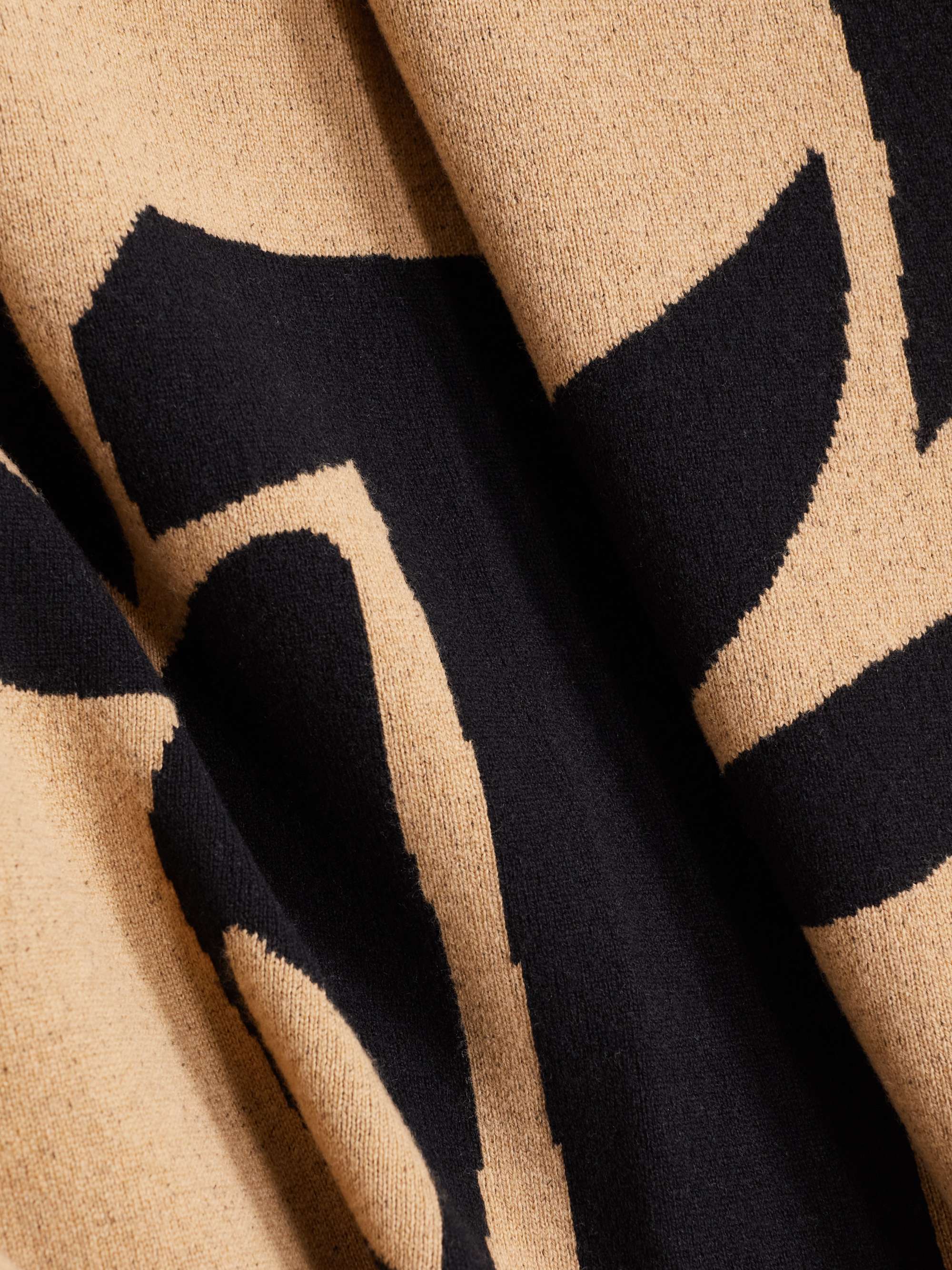 DIANE KORDAS Bull reversible jacquard-knit merino wool throw