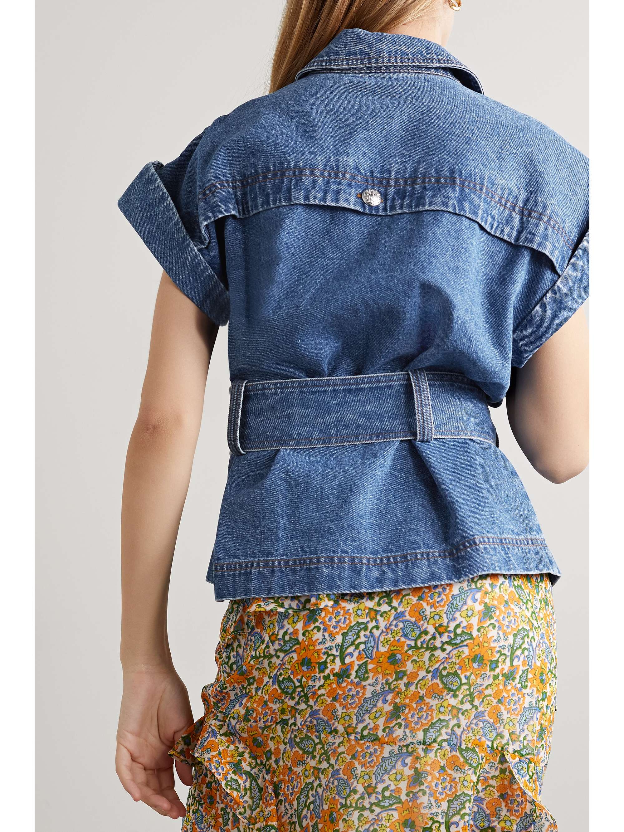 VERONICA BEARD Vistola belted denim jacket