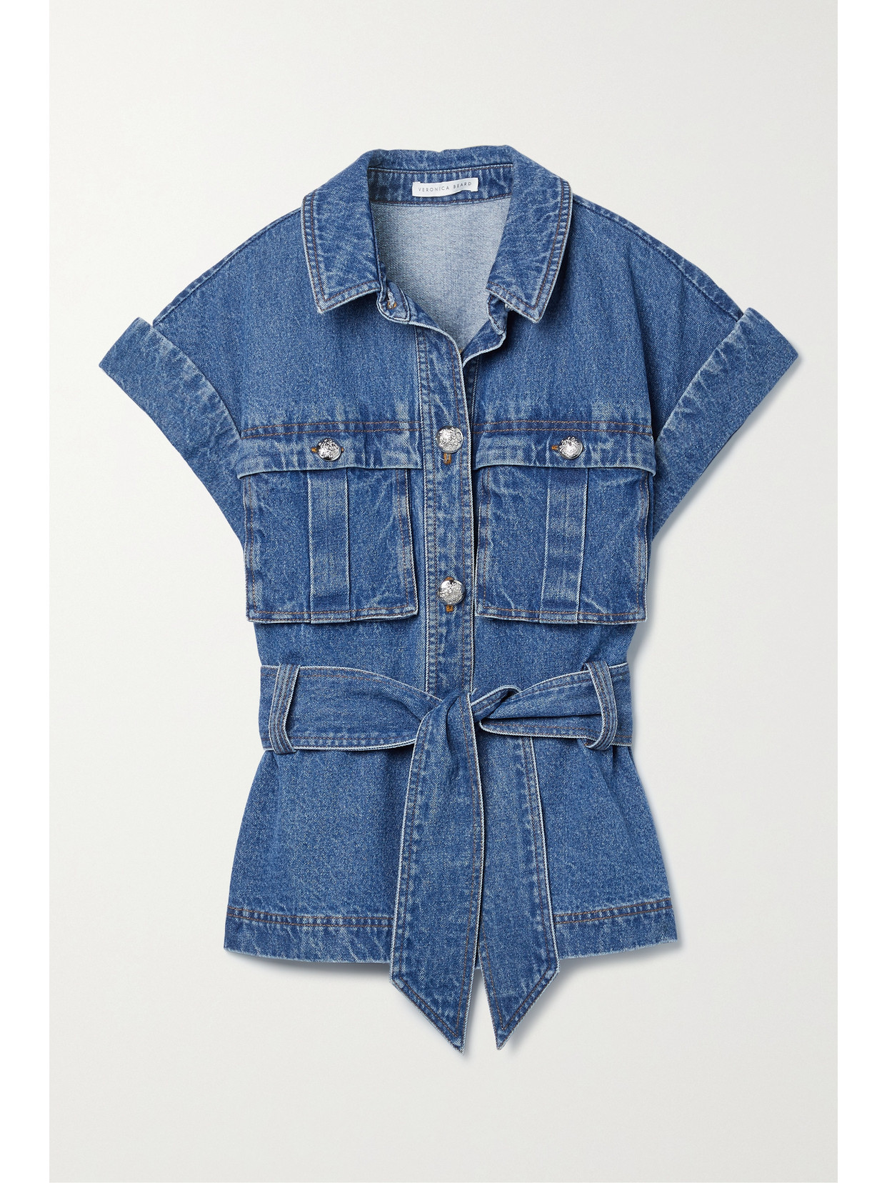 Veronica Beard - Vistola Belted Denim Jacket - Blue