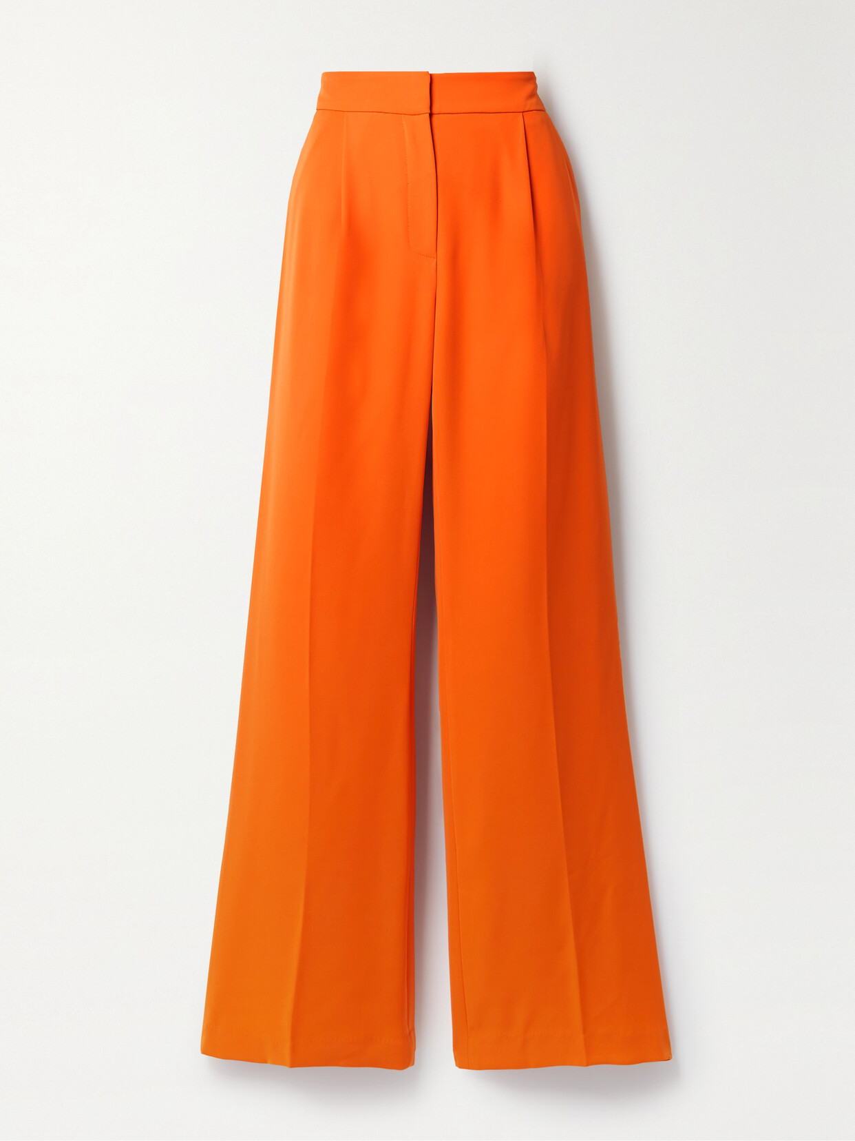 Veronica Beard - Robinne Pleated Woven Wide-leg Pants - Orange