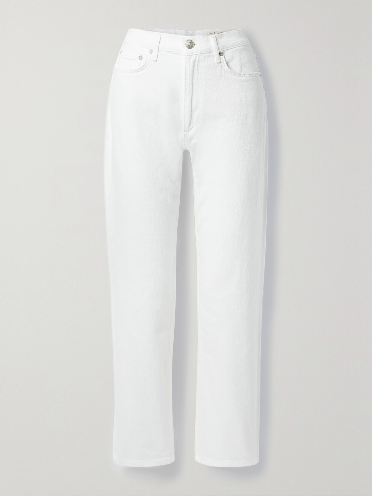 rag & bone - Harlow Mid-rise Straight-leg Jeans - White