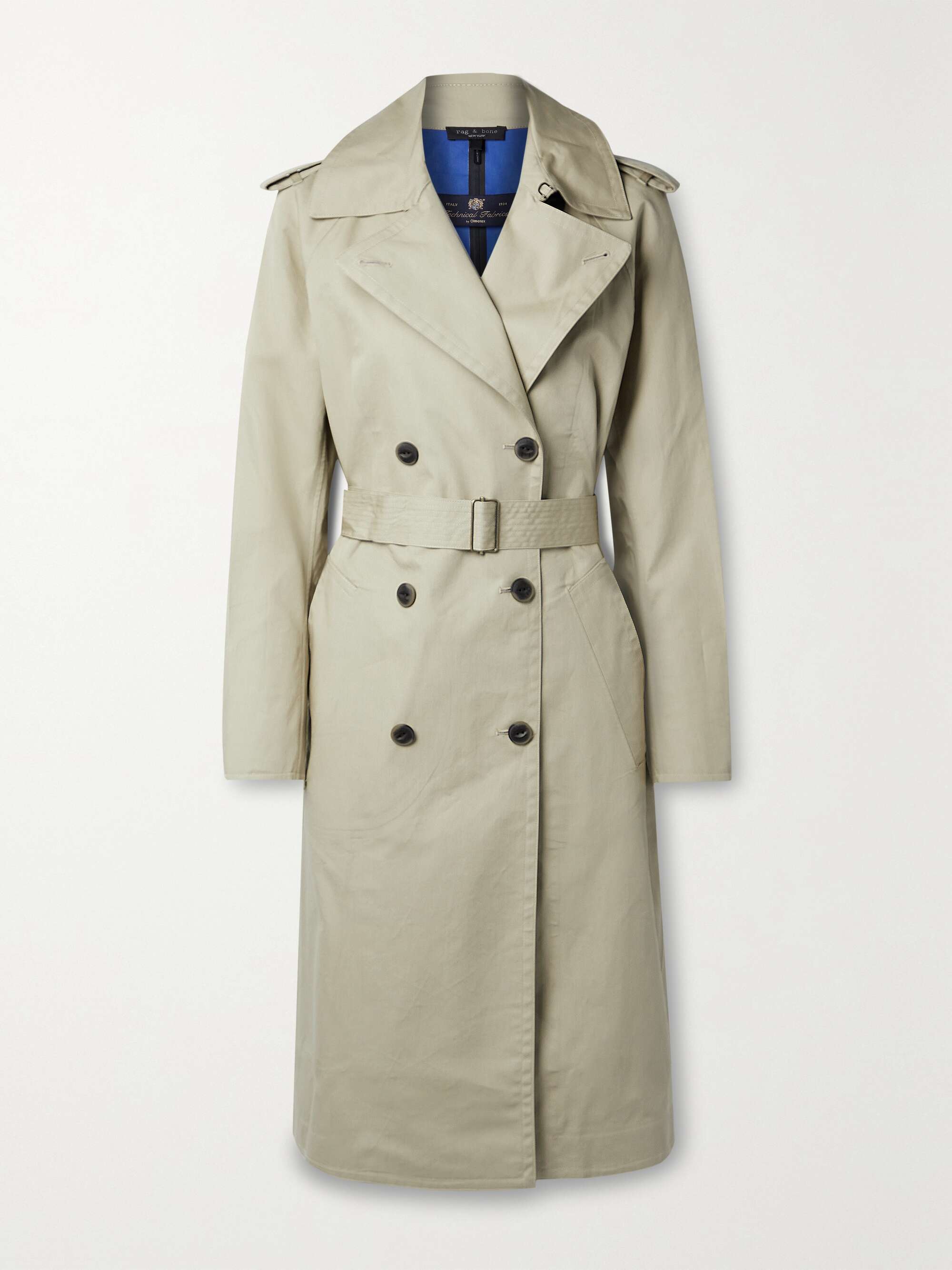 RAG & BONE ICONS Gwyn belted cotton-blend gabardine trench coat | NET-A ...