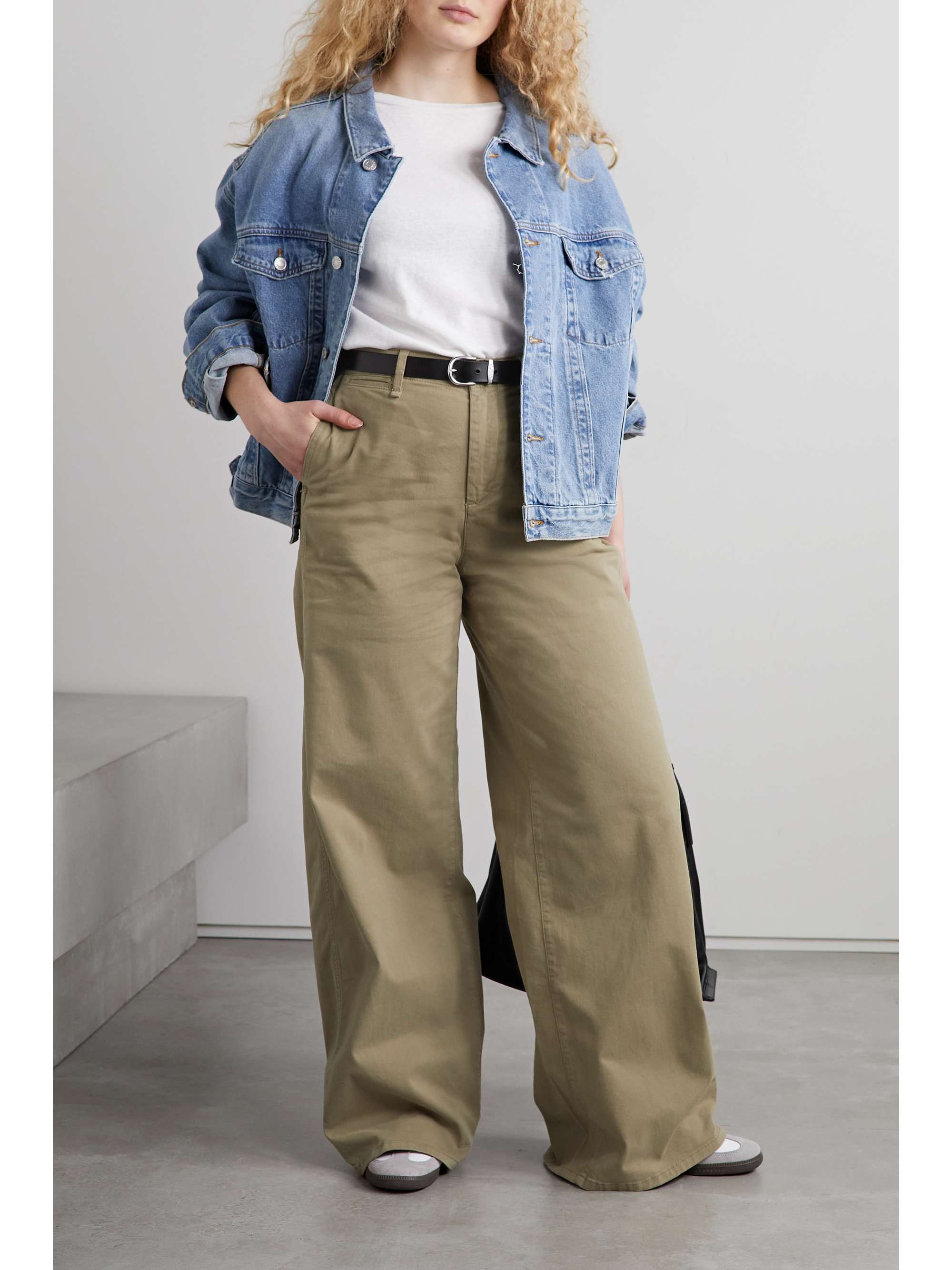 RAG & BONE Sofie cotton-blend twill wide-leg pants