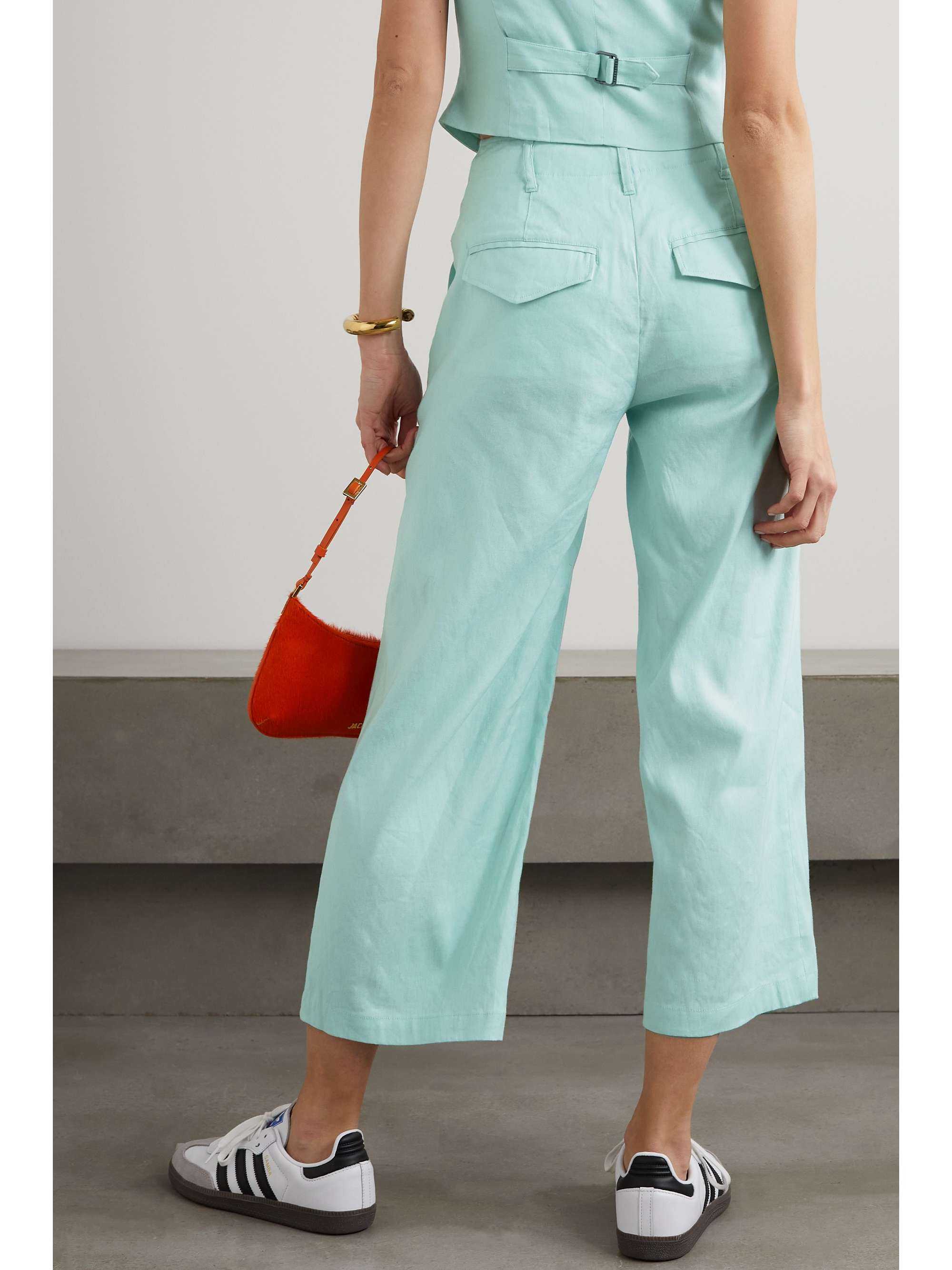 RAG & BONE Dylan cropped linen-blend wide-leg pants
