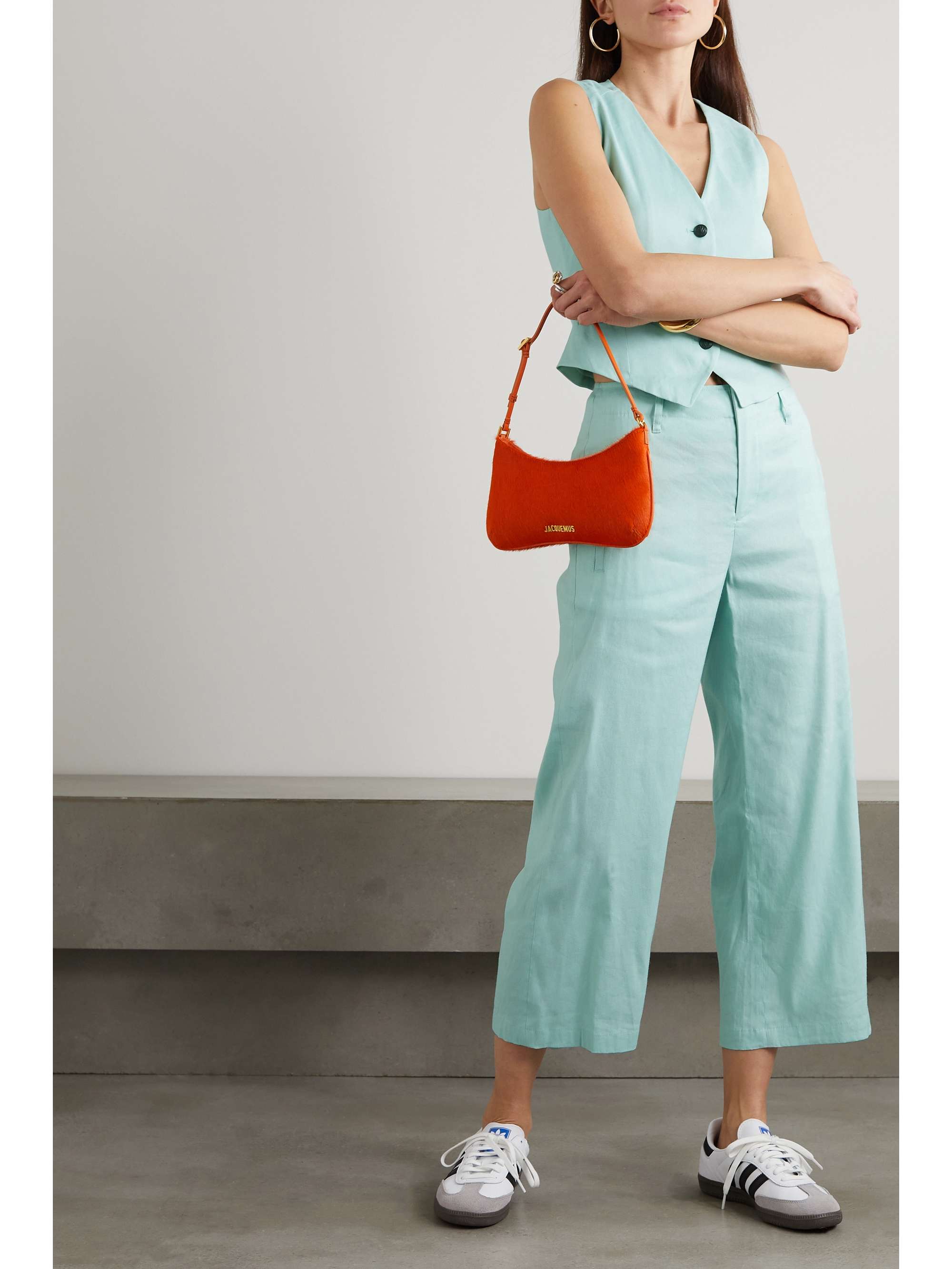 RAG & BONE Dylan cropped linen-blend wide-leg pants