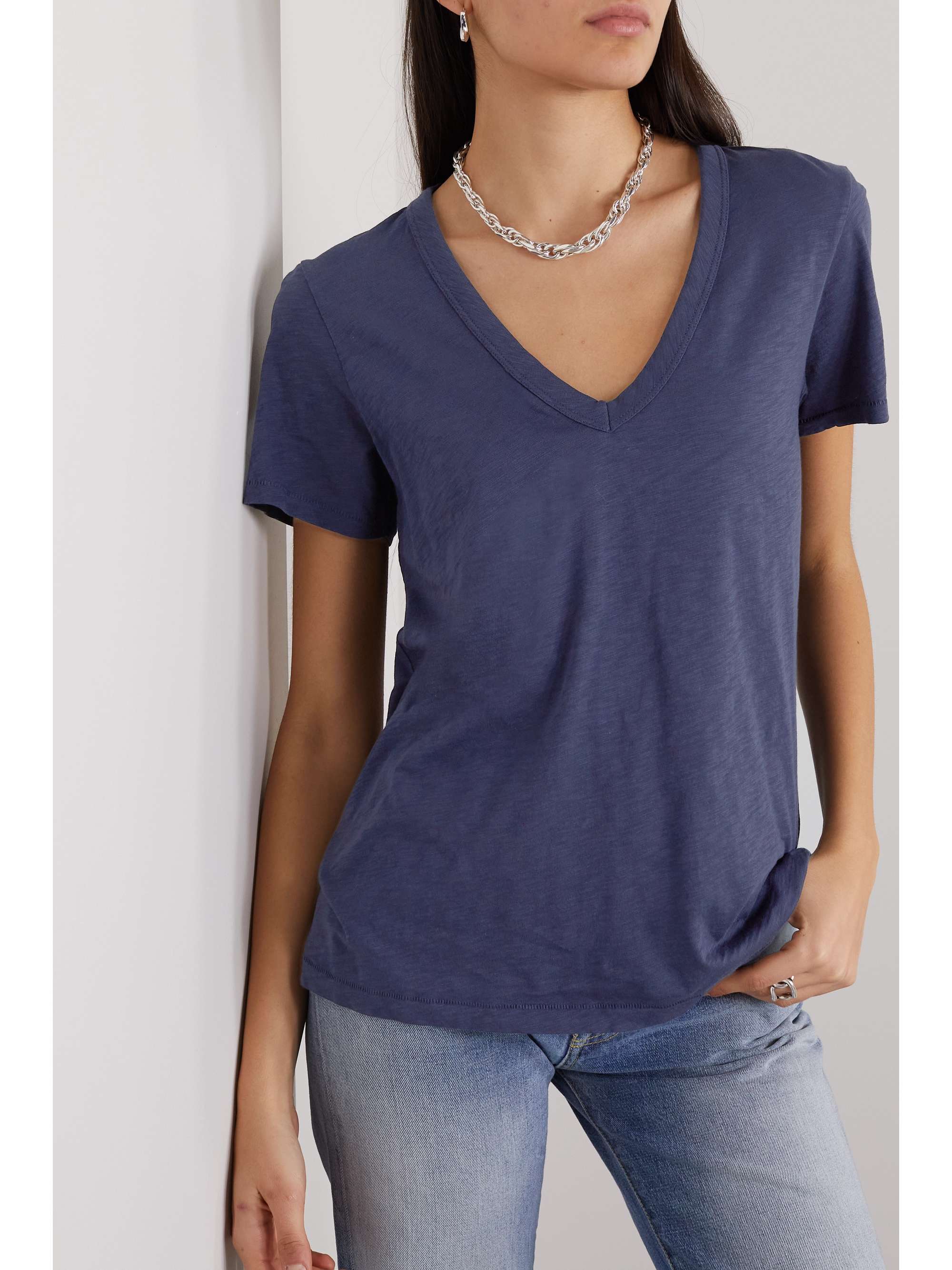 RAG & BONE The Slub Vee organic Pima cotton-jersey T-shirt