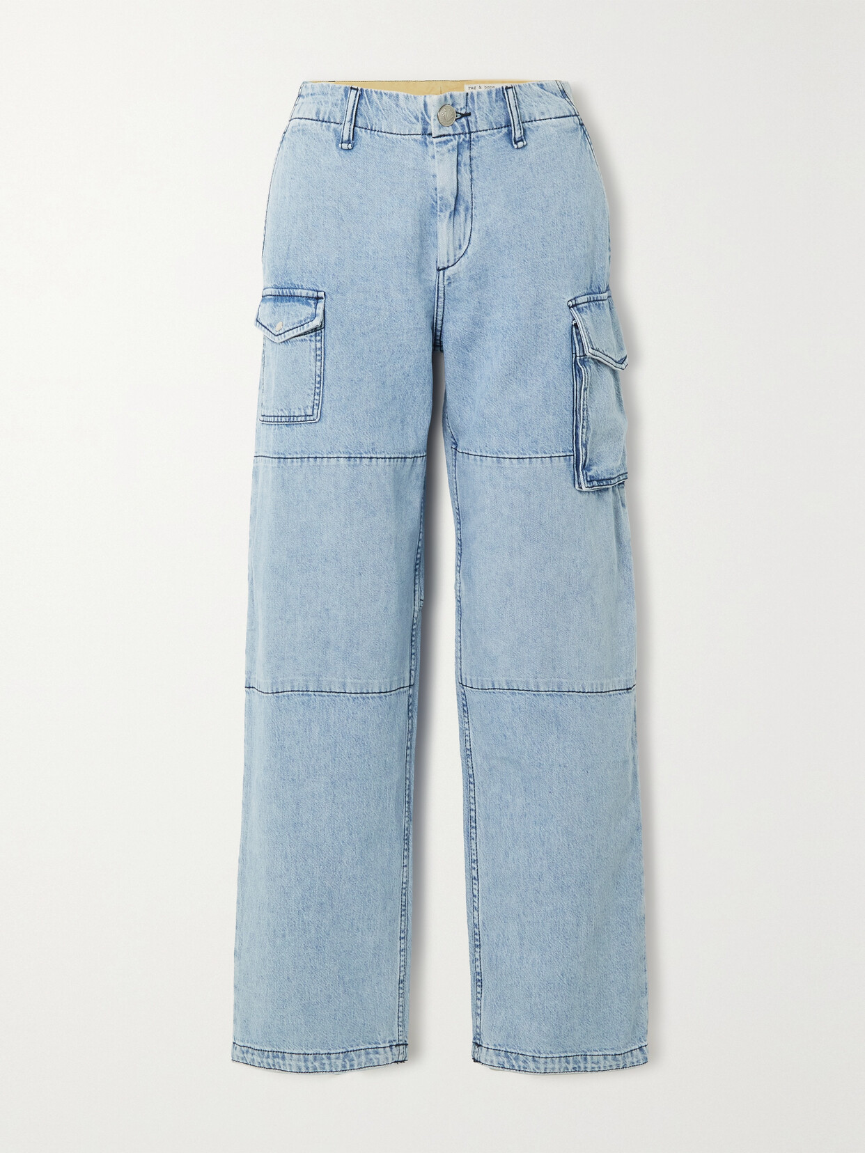 rag & bone - Nora Paneled High-rise Wide-leg Cargo Jeans - Blue