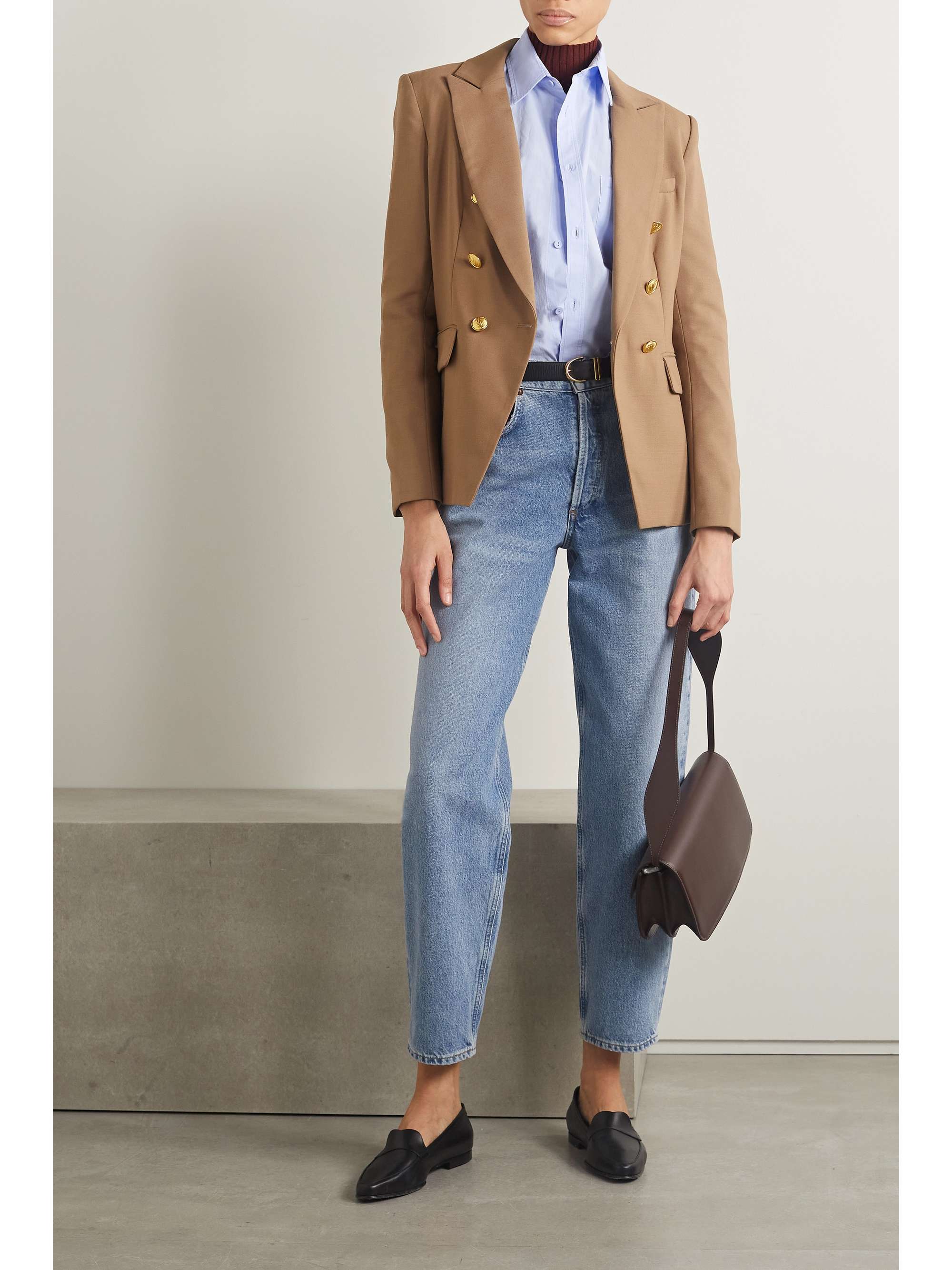 RAG & BONE Preston double-breasted wool-blend twill blazer