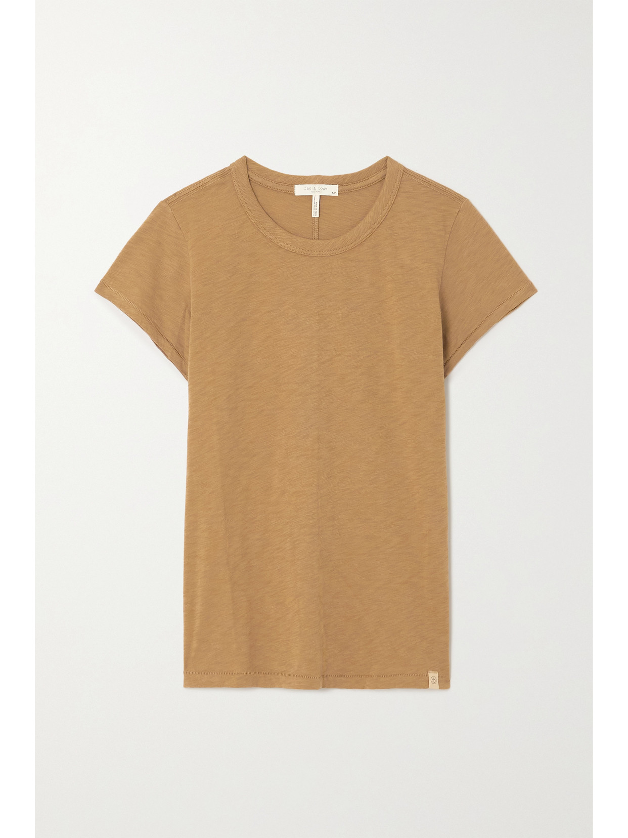 Rag & Bone Slub Organic Pima Cotton-jersey T-shirt In Brown