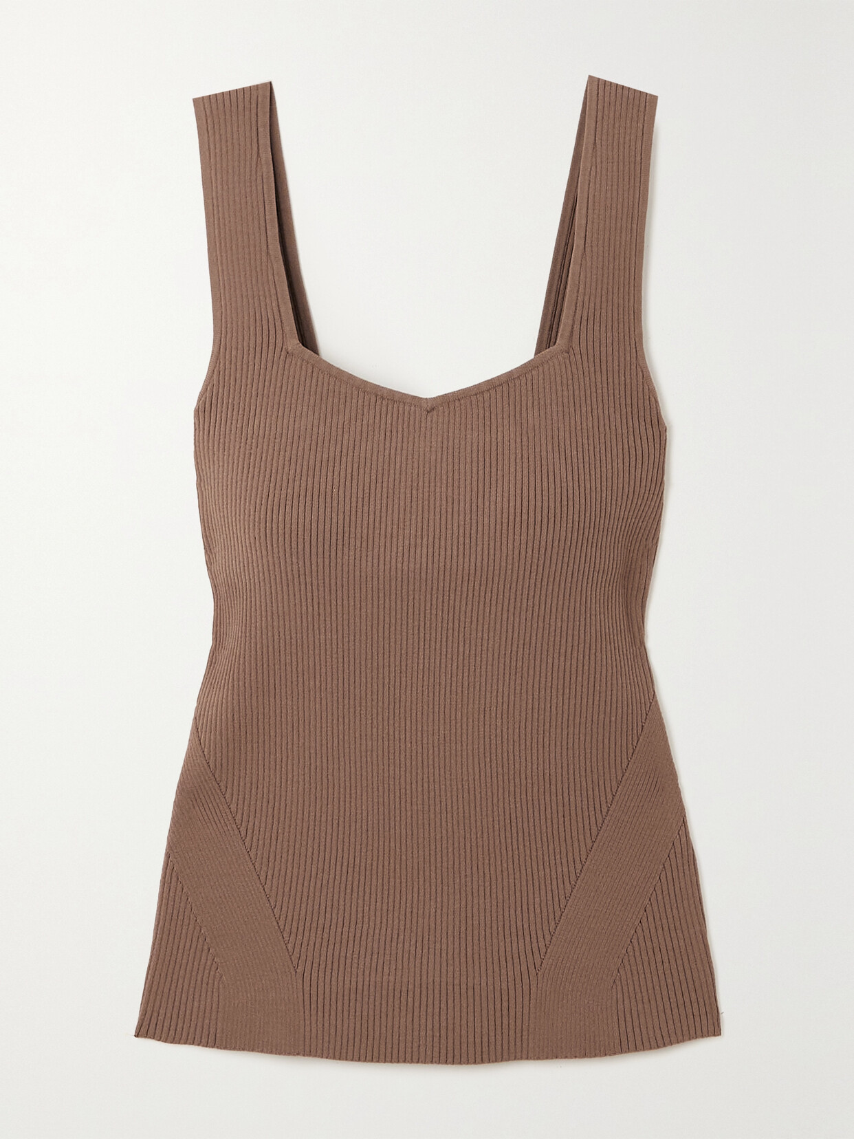 rag & bone - Asher Ribbed Stretch-knit Tank - Brown