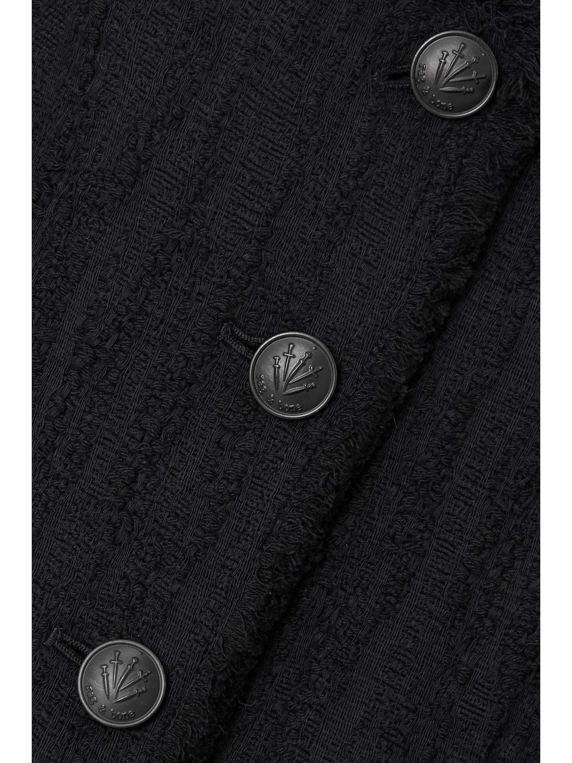 RAG & BONE Annalise frayed recycled cotton-blend tweed jacket