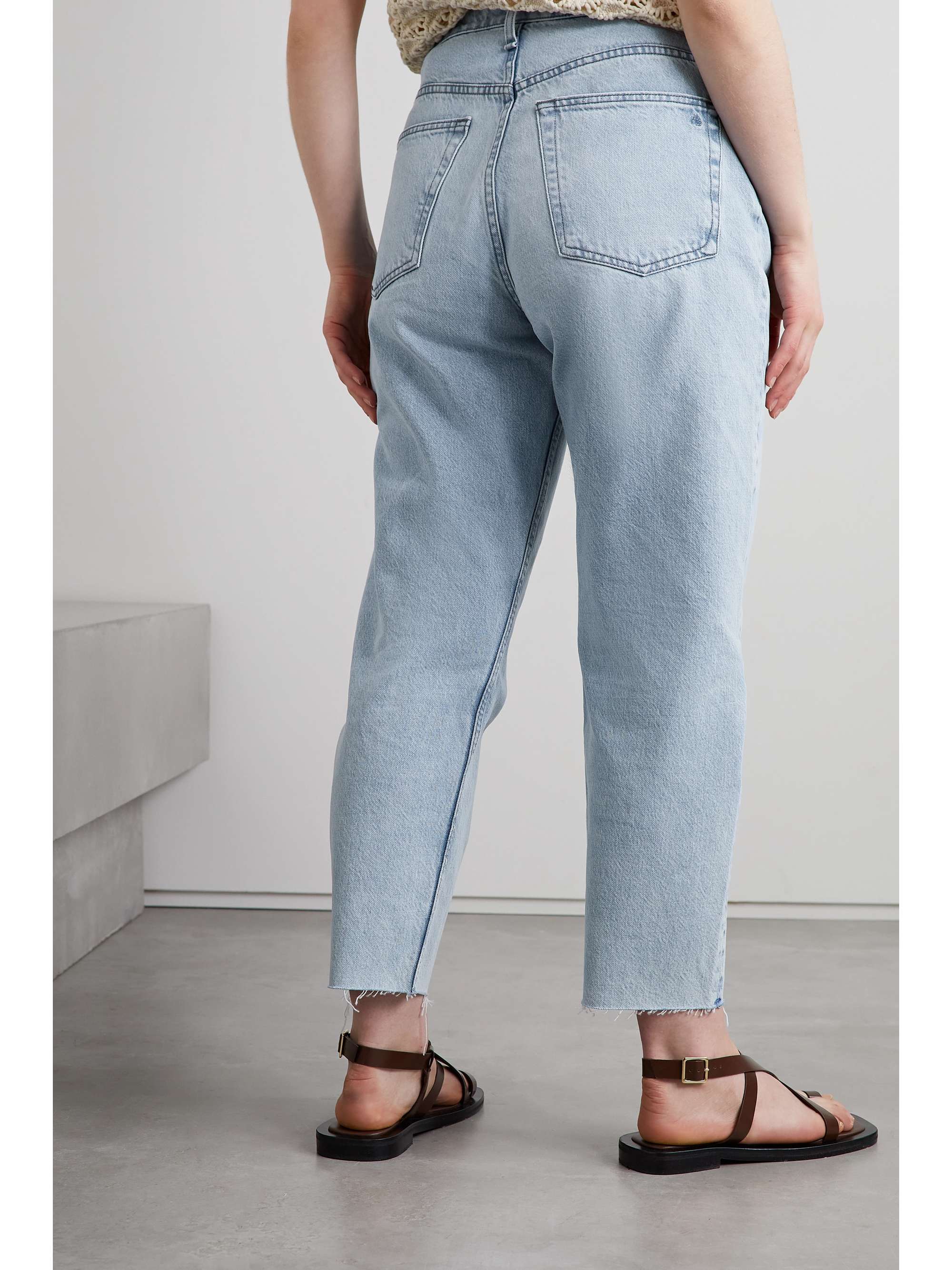 RAG & BONE Alissa frayed high-rise straight-leg jeans