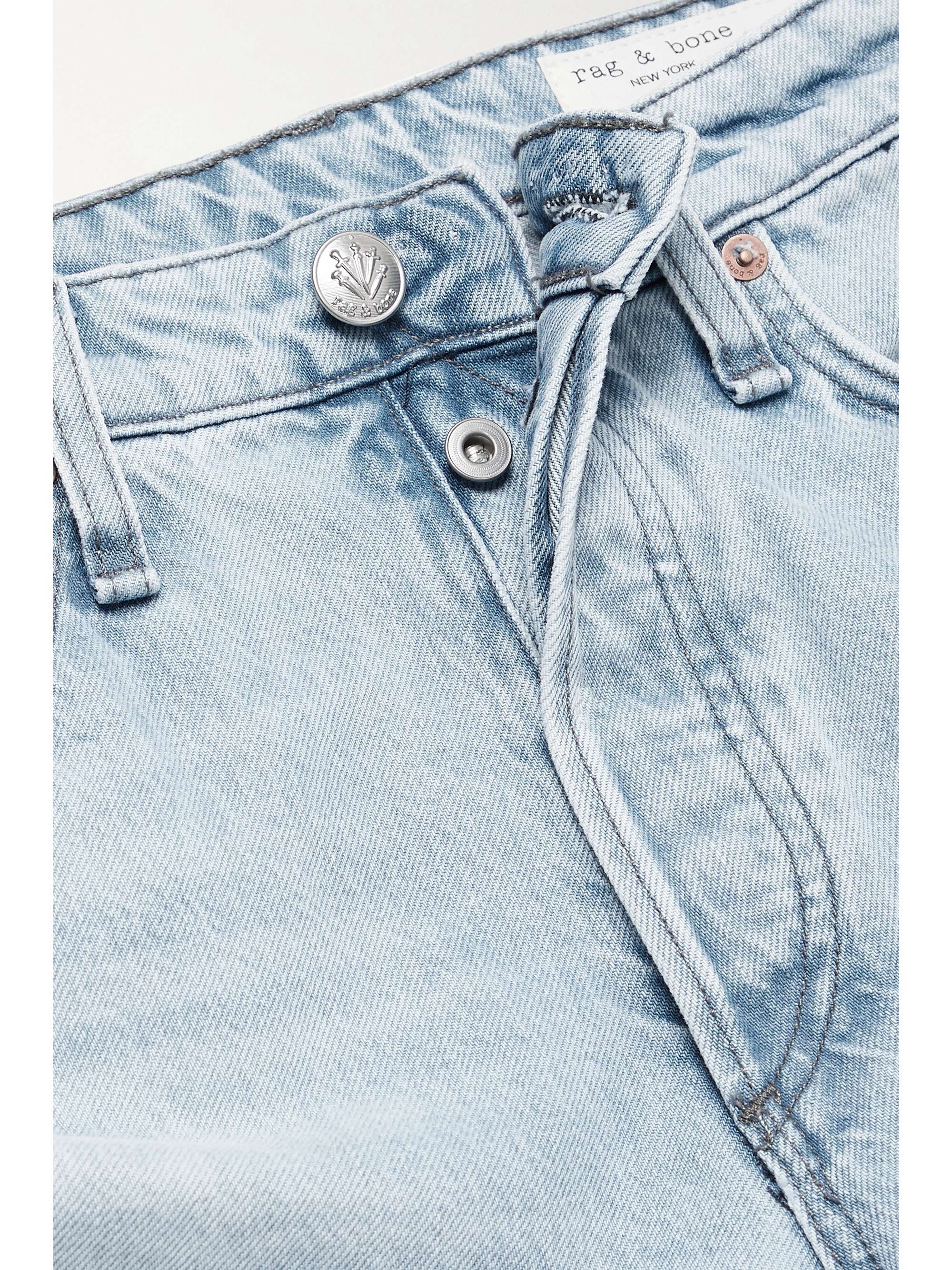 RAG & BONE Alissa frayed high-rise straight-leg jeans