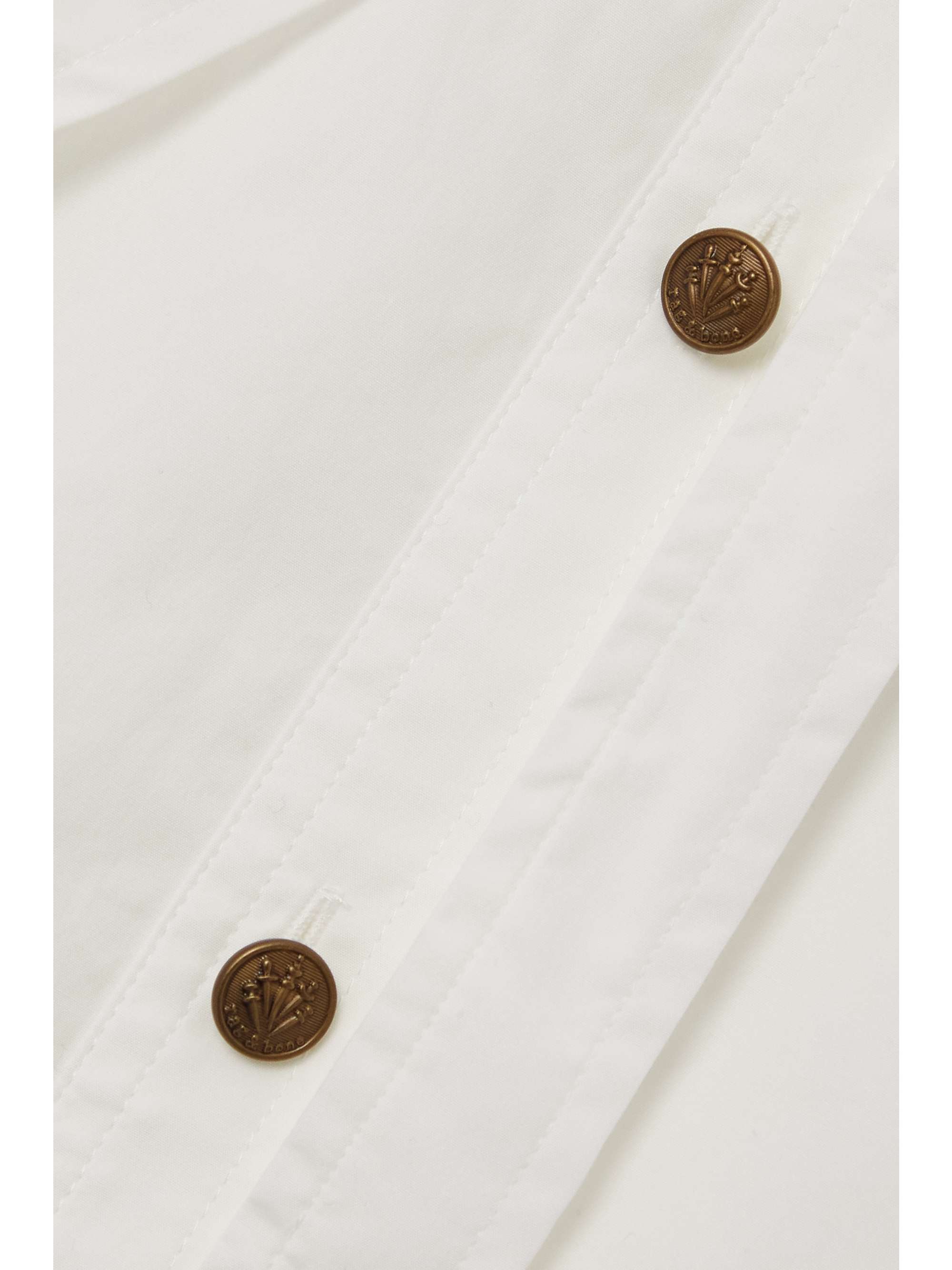 RAG & BONE Roxanne belted cotton-poplin midi dress