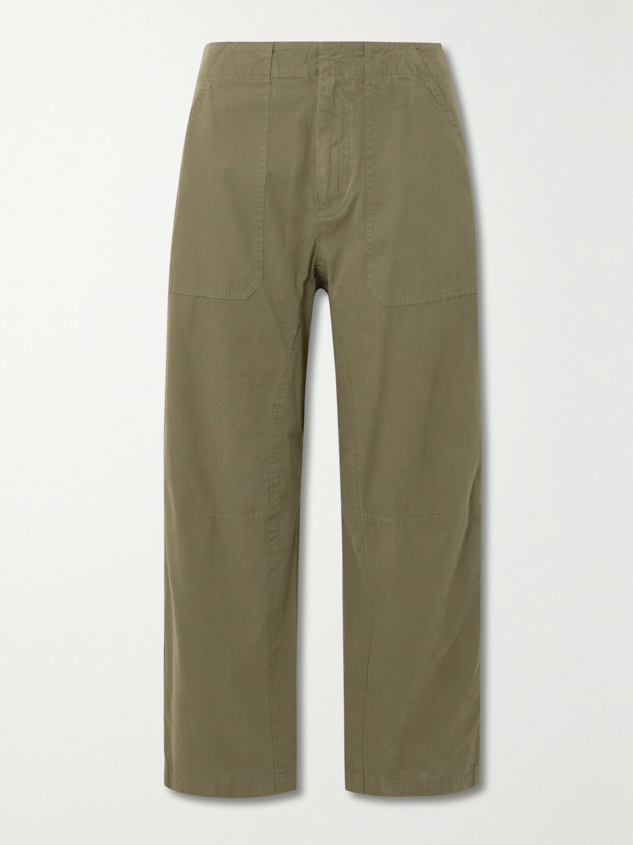 rag & bone - Leyton Cropped Cotton Tapered Pants - Green