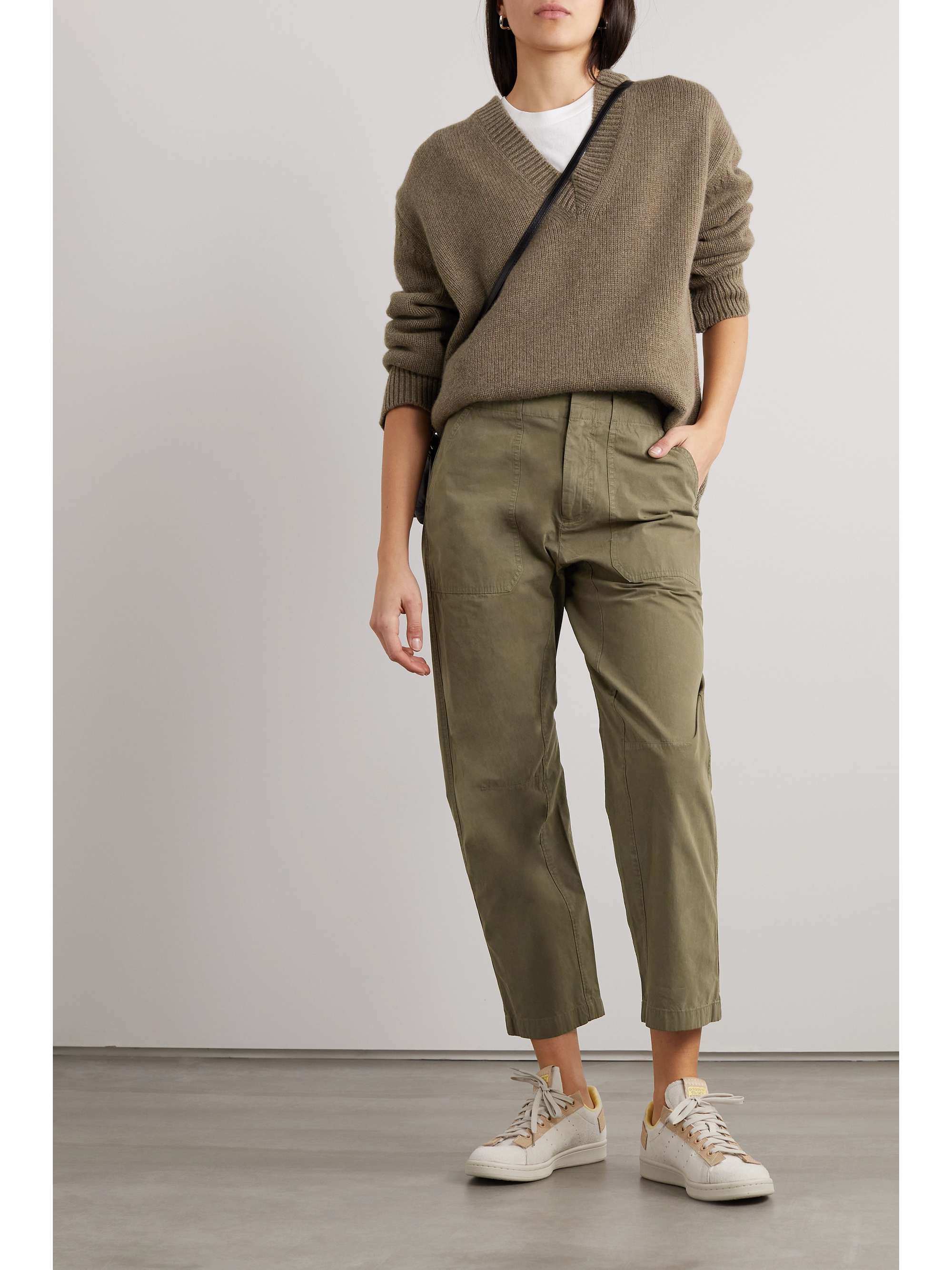 RAG & BONE Leyton cropped cotton tapered pants