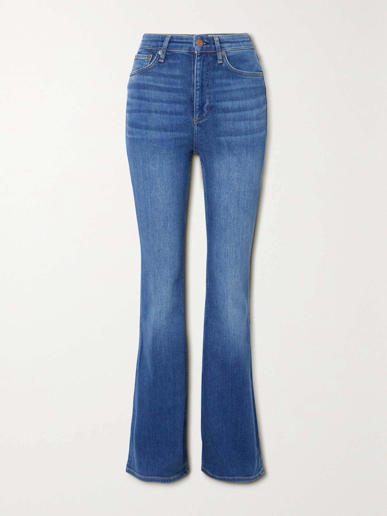 Rag & Bone Casey High-rise Flared Jeans In Blue