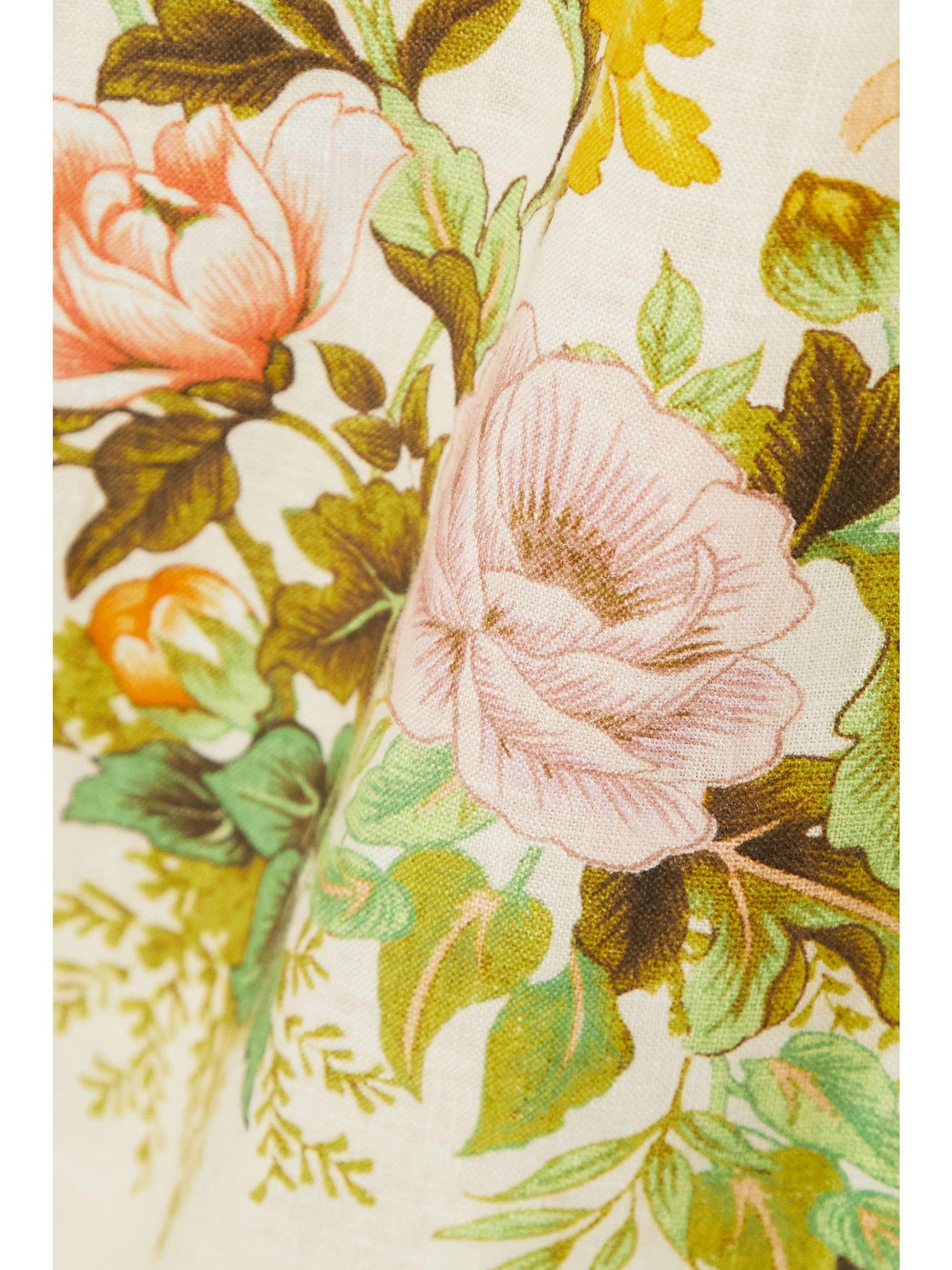 Offwhite Eden belted floralprint linen midi shirt dress ALÉMAIS