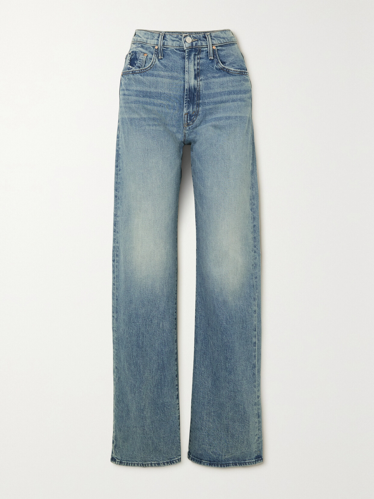 Mother - The Lasso High-rise Wide-leg Jeans - Blue