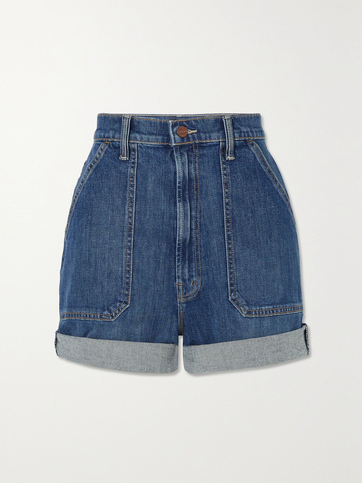 Mother - The Patch Rambler Denim Shorts - Blue