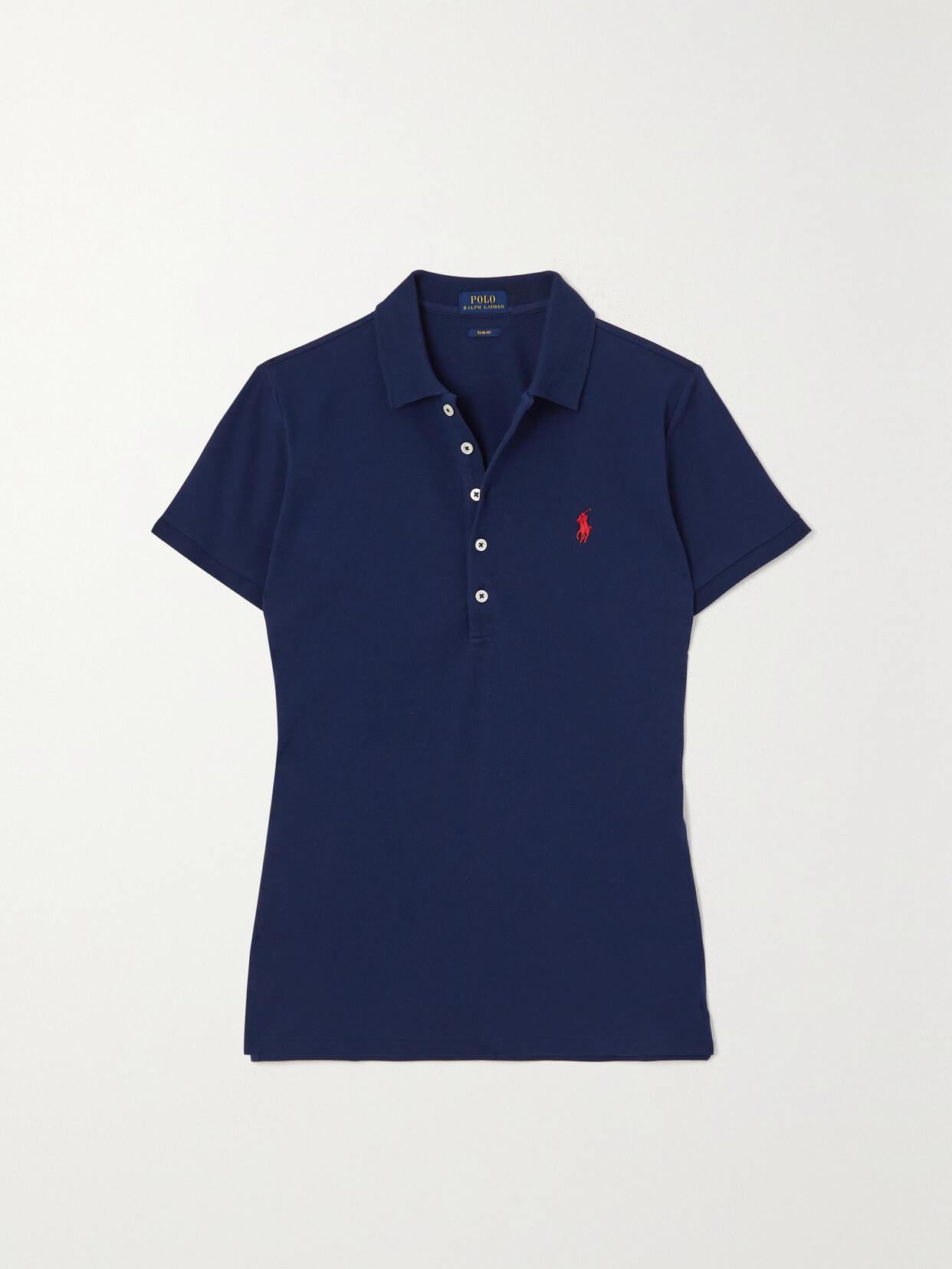 Polo Ralph Lauren - Julie Cotton-piqué Polo Shirt - Blue