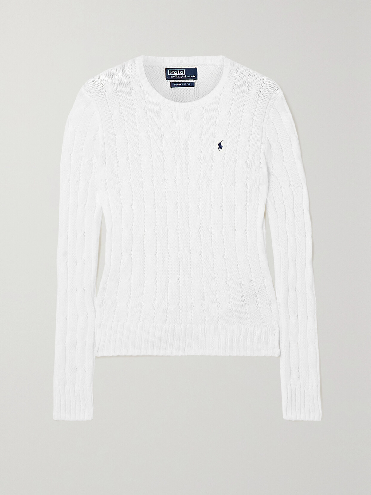 Polo Ralph Lauren - Julianna Cable-knit Cotton Sweater - White