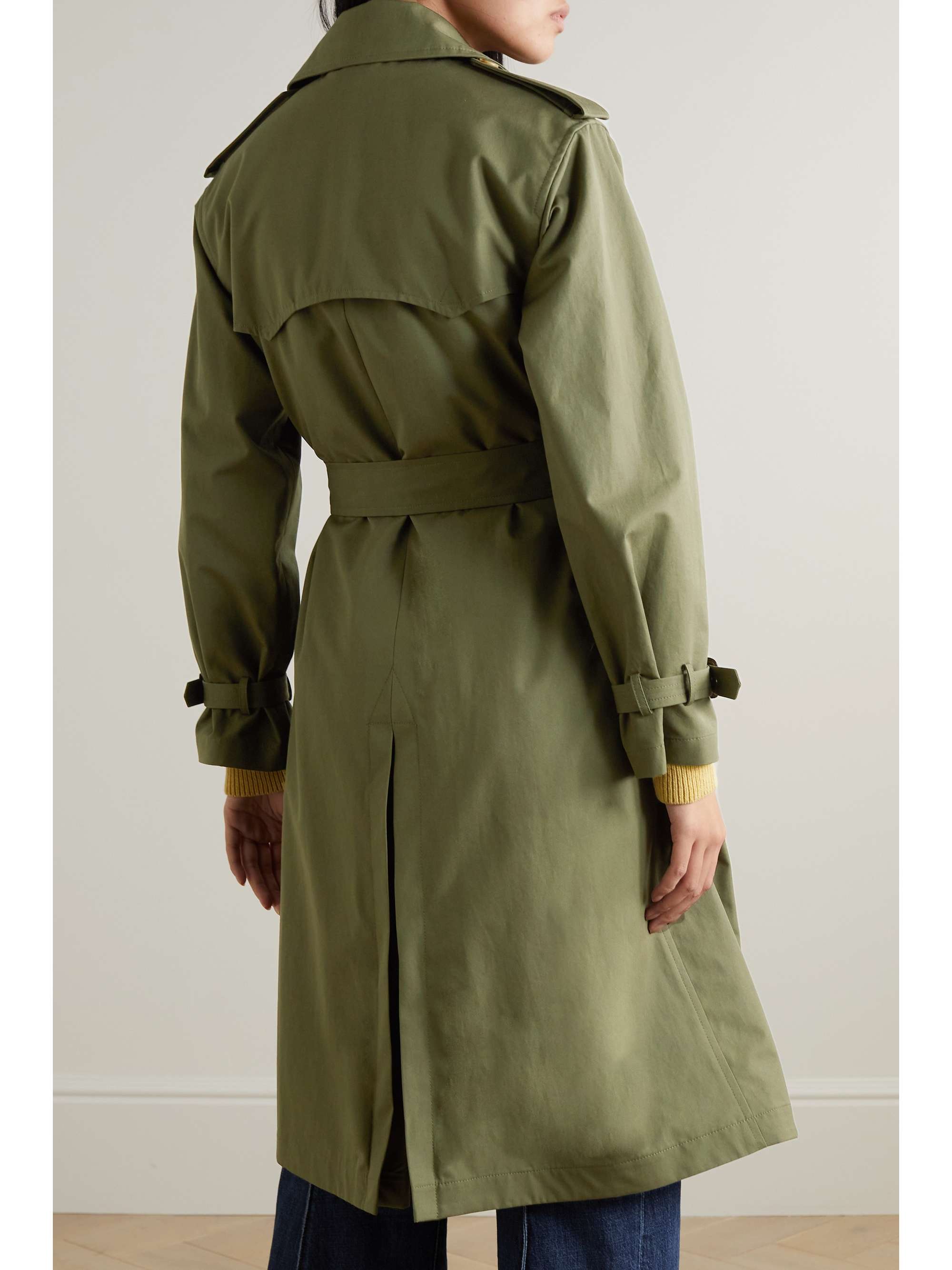 POLO RALPH LAUREN Belted double-breasted cotton-poplin trench coat ...