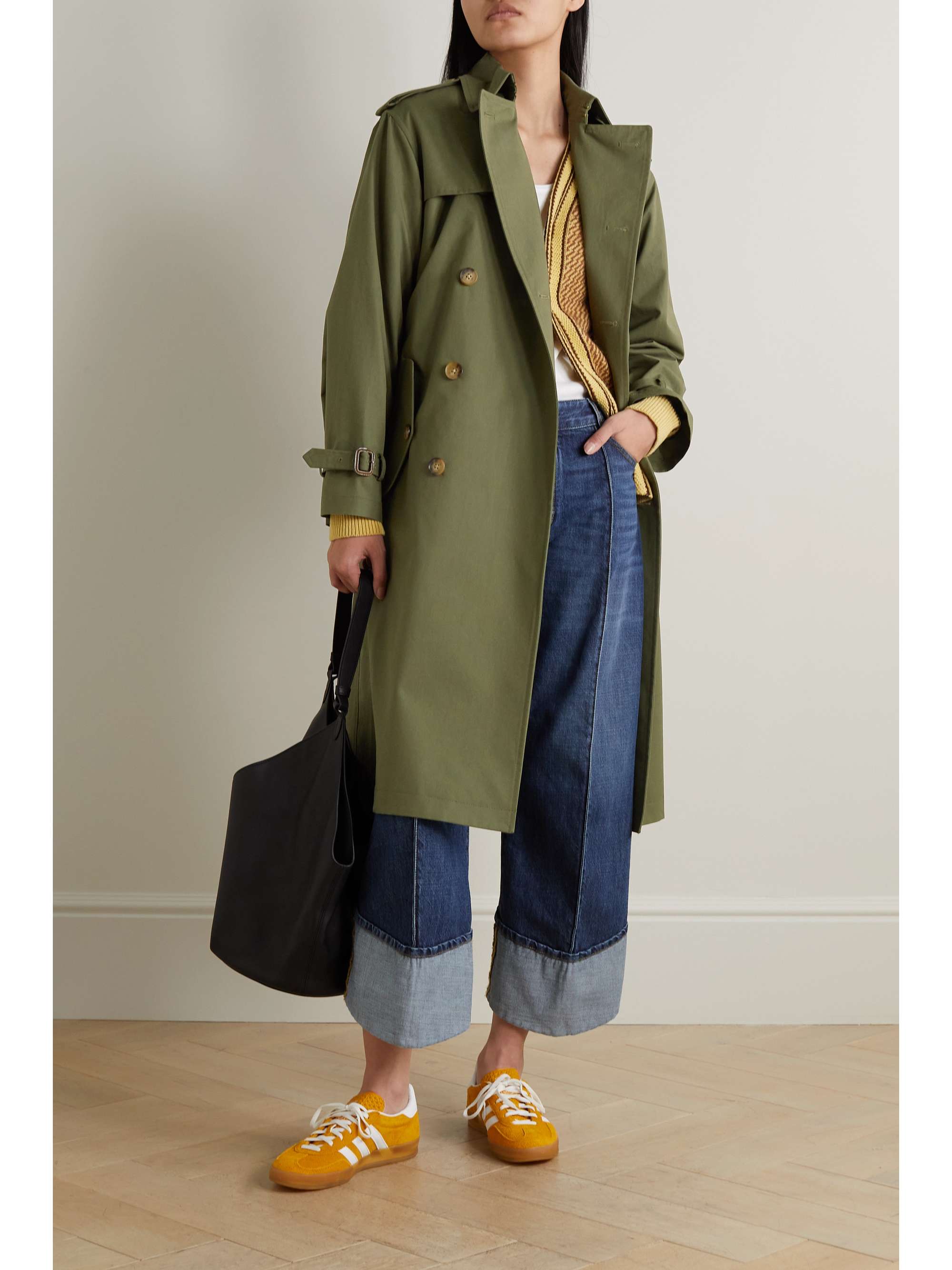 POLO RALPH LAUREN Belted double-breasted cotton-poplin trench coat |  NET-A-PORTER