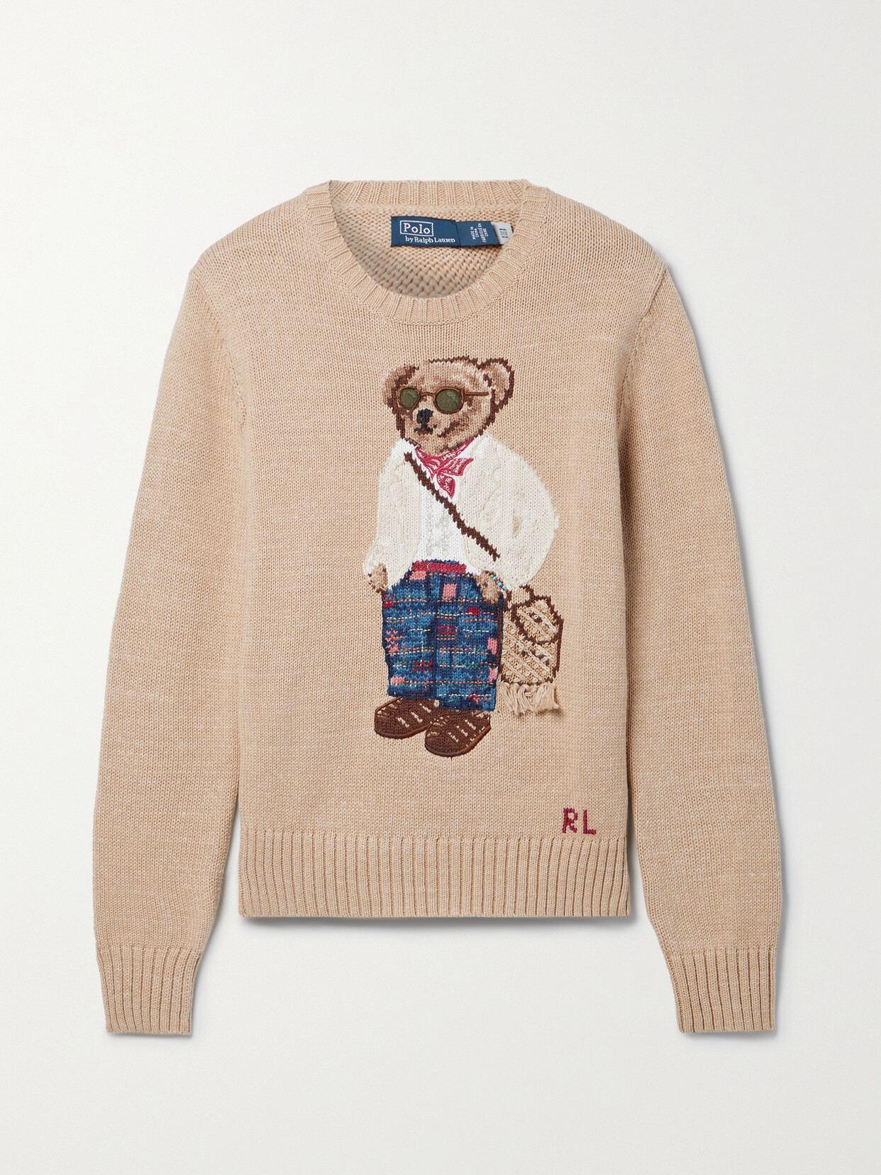 Polo Ralph Lauren - Embroidered Intarsia Cotton Sweater - Neutrals