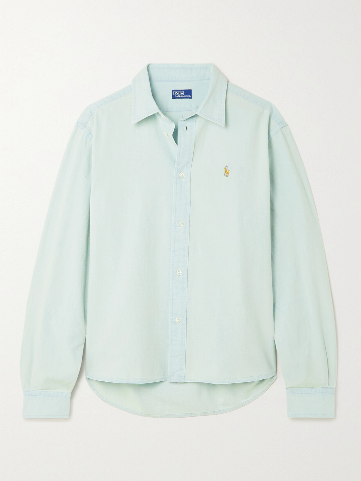 Polo Ralph Lauren - Embroidered Cotton-chambray Shirt - Blue