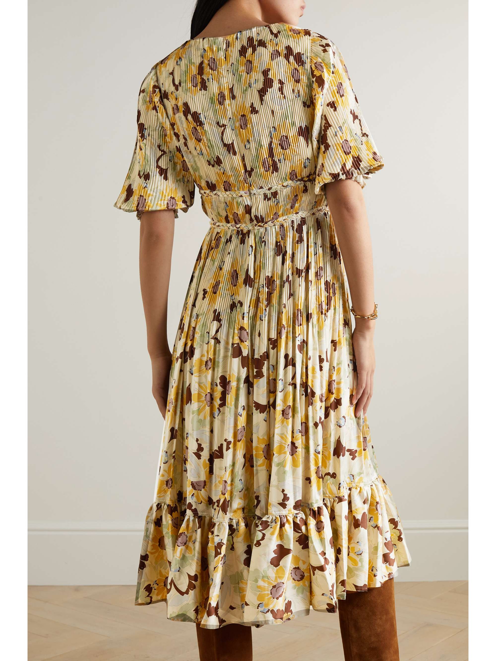 POLO RALPH LAUREN Ltiti floral-print plissé-crepe midi dress