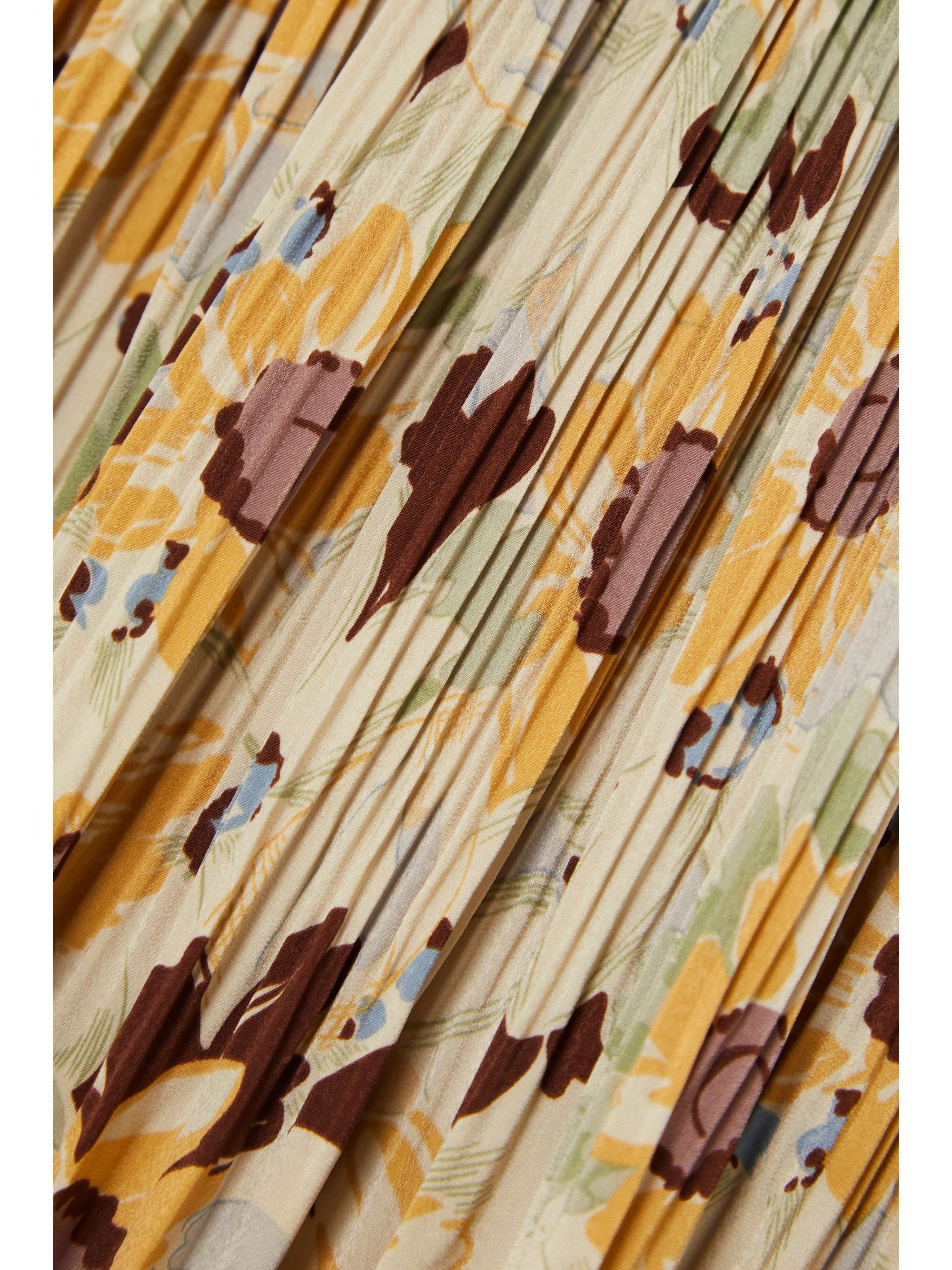 POLO RALPH LAUREN Ltiti floral-print plissé-crepe midi dress