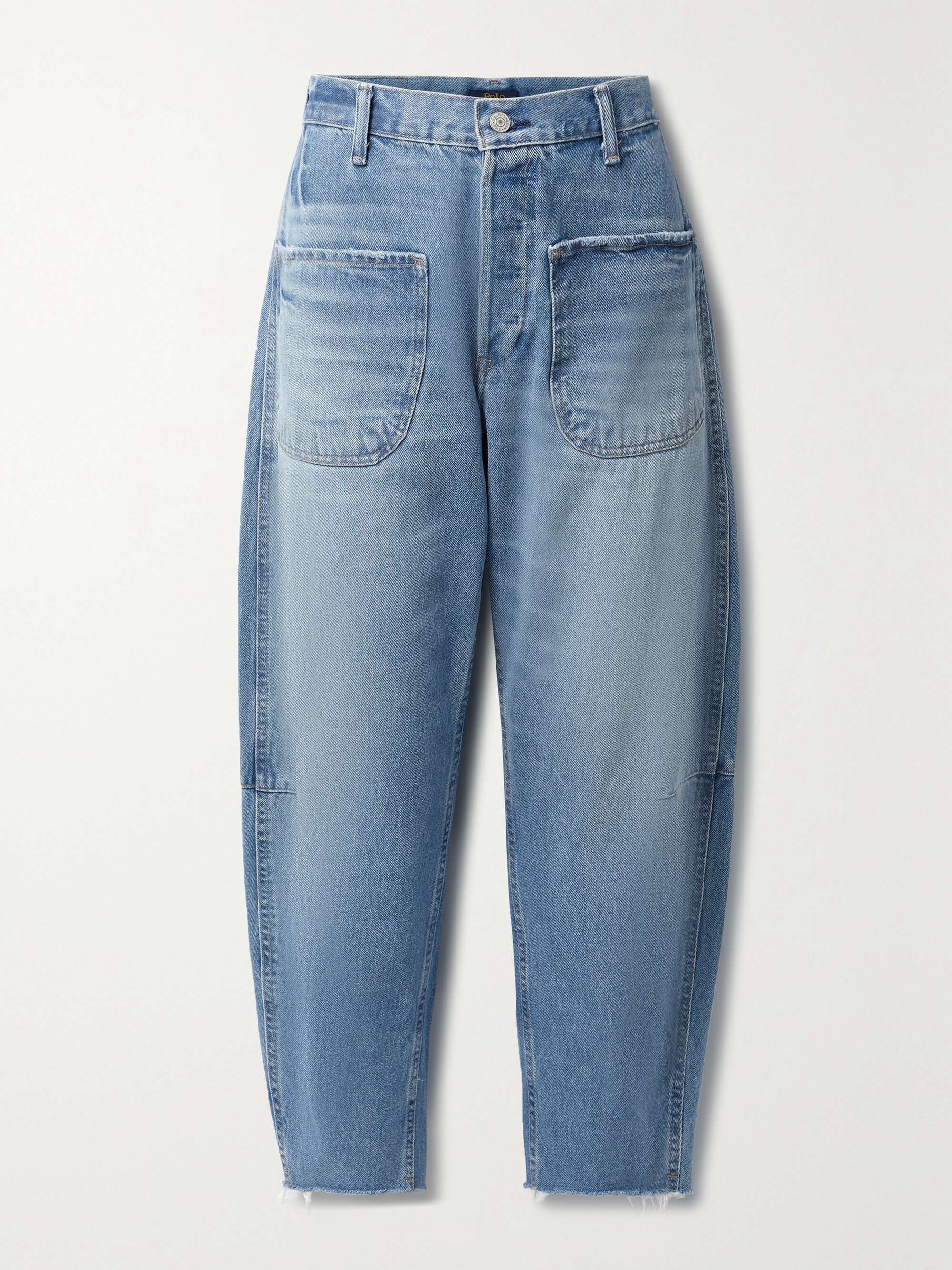 POLO RALPH LAUREN Carrot frayed cropped highrise straightleg jeans
