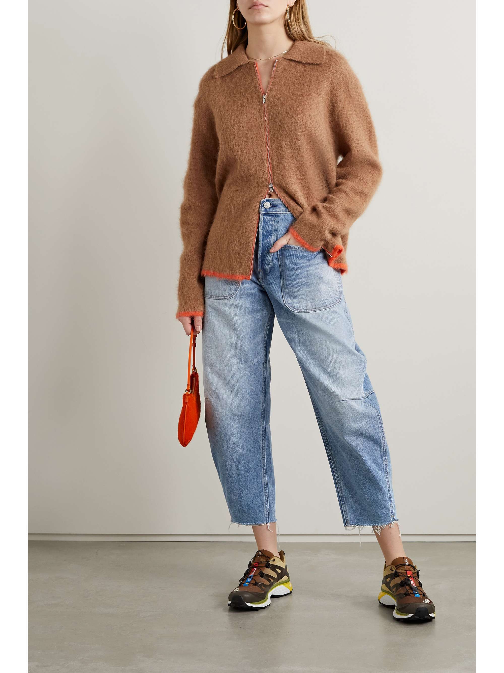 POLO RALPH LAUREN Carrot frayed cropped highrise straightleg jeans