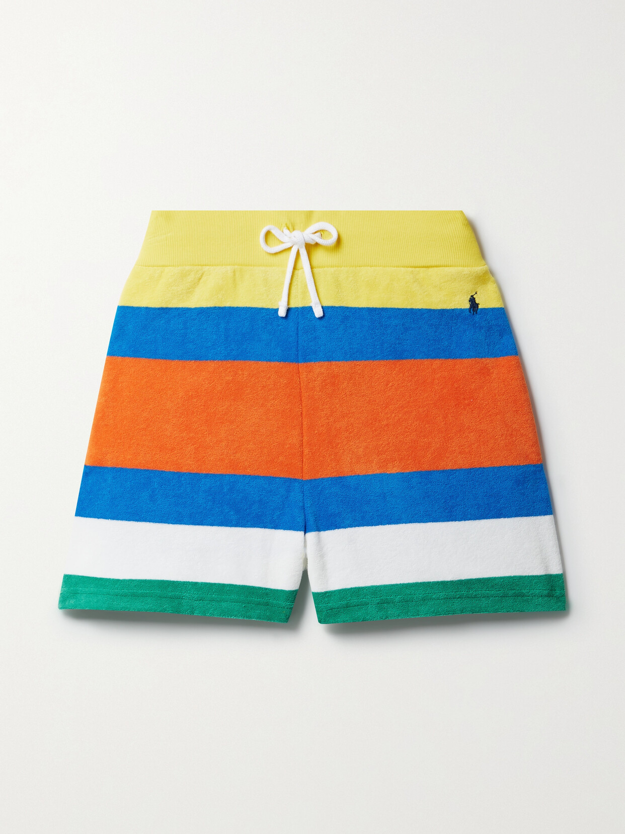 Polo Ralph Lauren - Striped Cotton-blend Terry Shorts - Orange