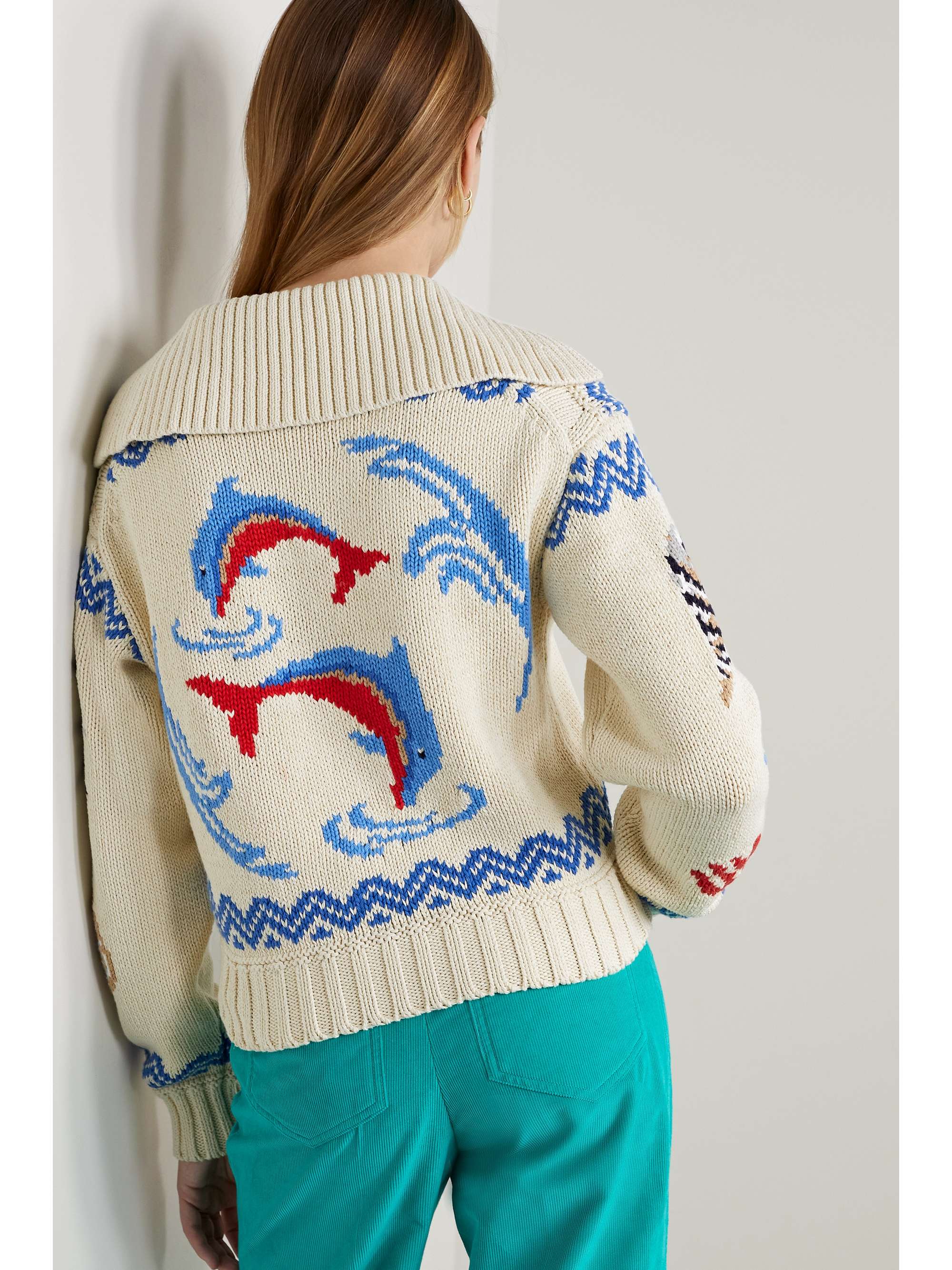 POLO RALPH LAUREN Intarsia cottonblend sweater NETAPORTER