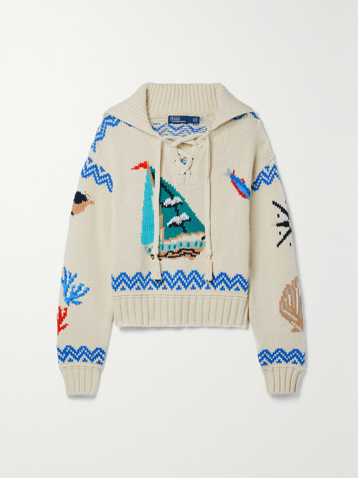 Polo Ralph Lauren - Intarsia Cotton-blend Sweater - Cream