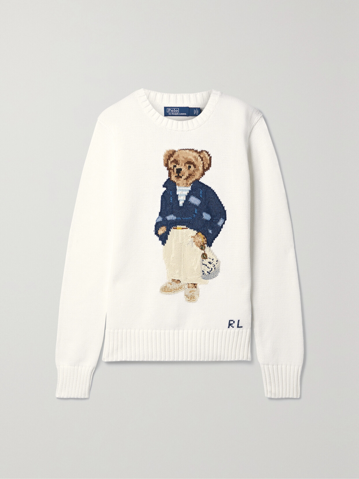 Polo Ralph Lauren - Intarsia Cotton Sweater - White