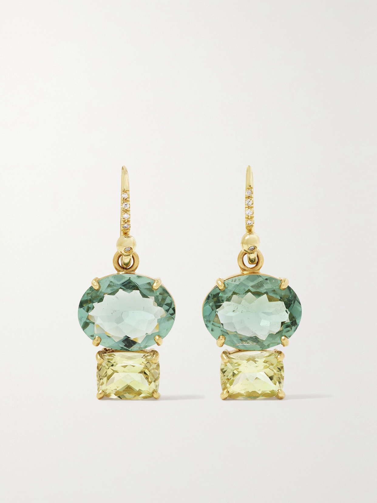 Irene Neuwirth Gemmy Gem 18-karat Gold Tourmaline Earrings