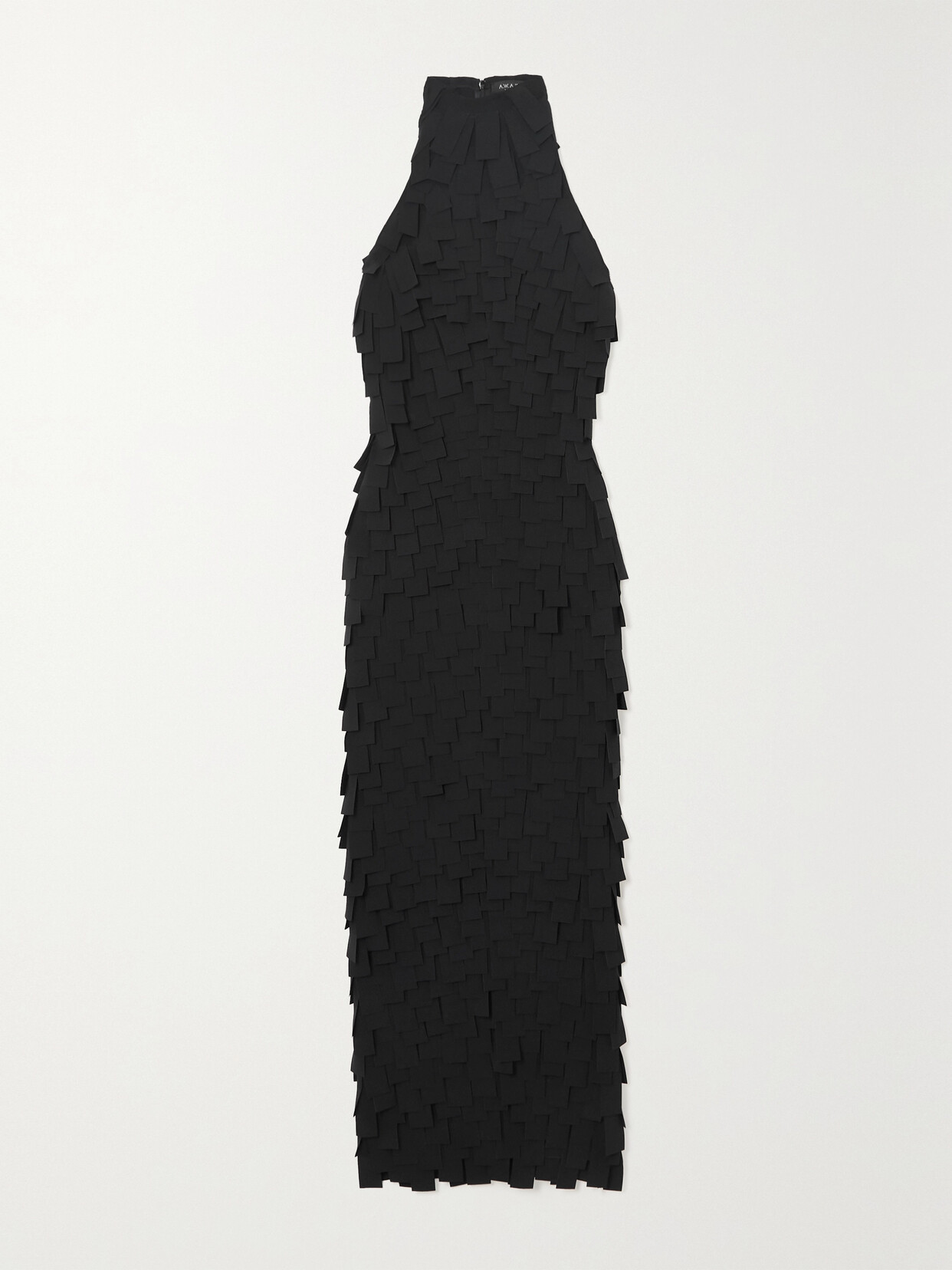 A.W.A.K.E. MODE - Laser-cut Crepe Halterneck Midi Dress - Black