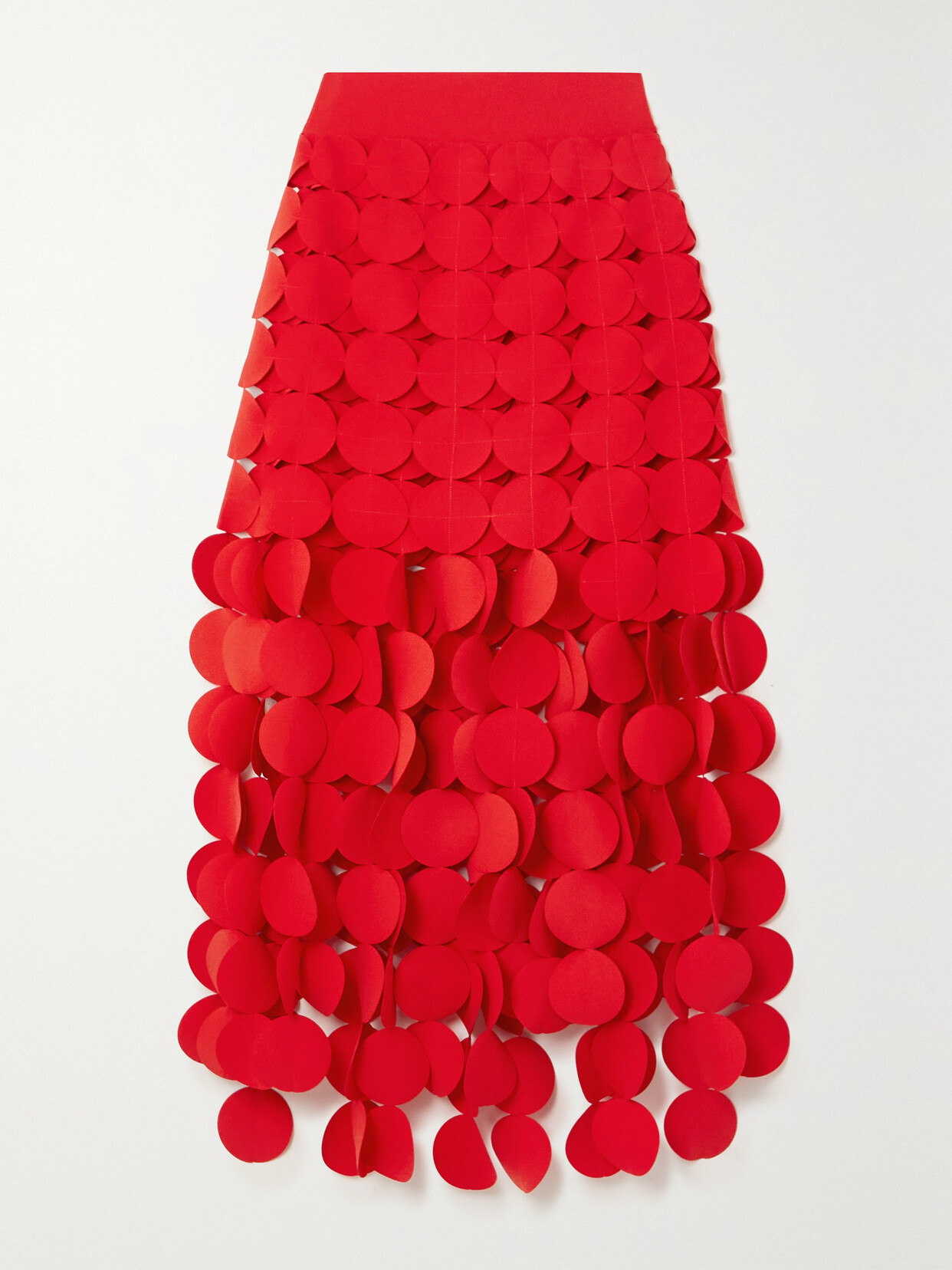 A.W.A.K.E. MODE - Cutout Stretch-knit Maxi Skirt - Red