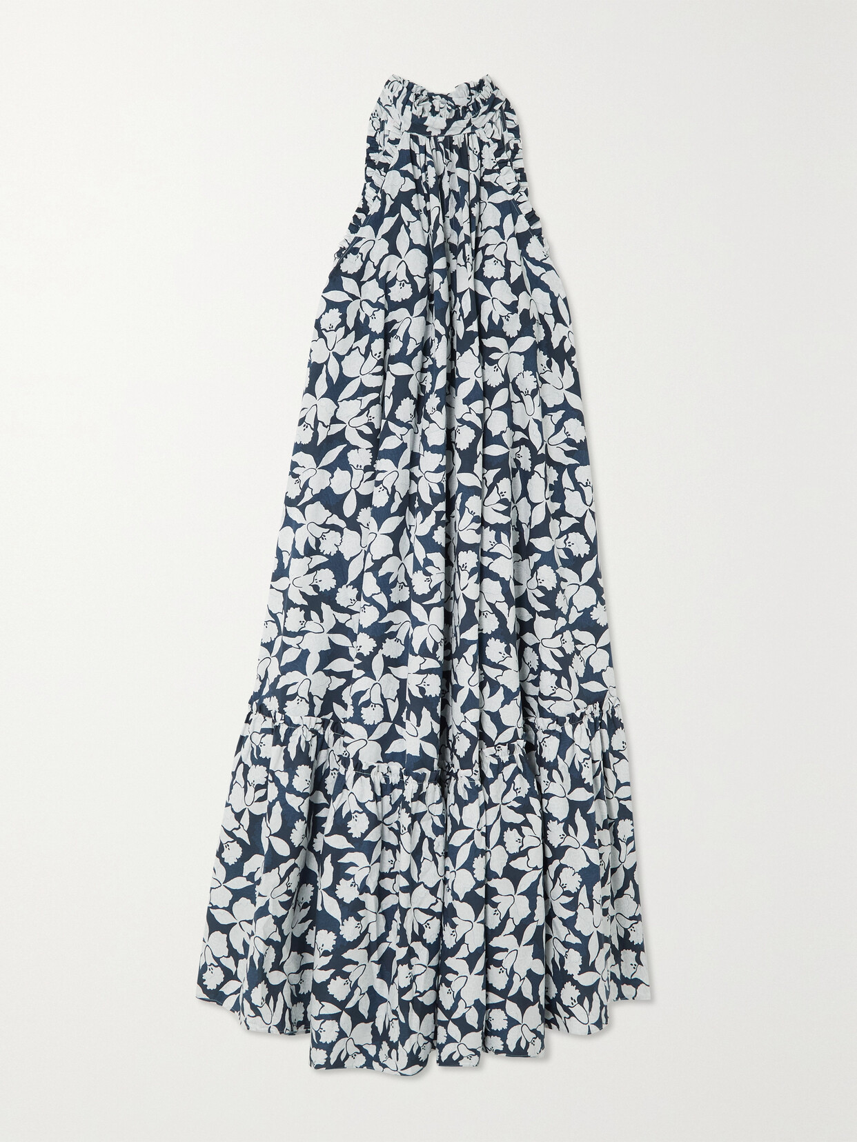 Loretta Caponi - + Net Sustain Melinda Floral-print Cotton Maxi Dress - Blue