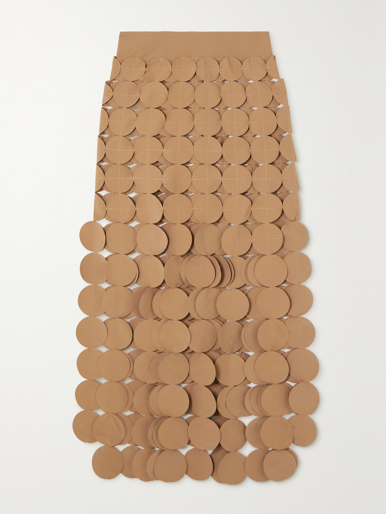 A.W.A.K.E. MODE - Laser-cut Crepe Maxi Skirt - Brown